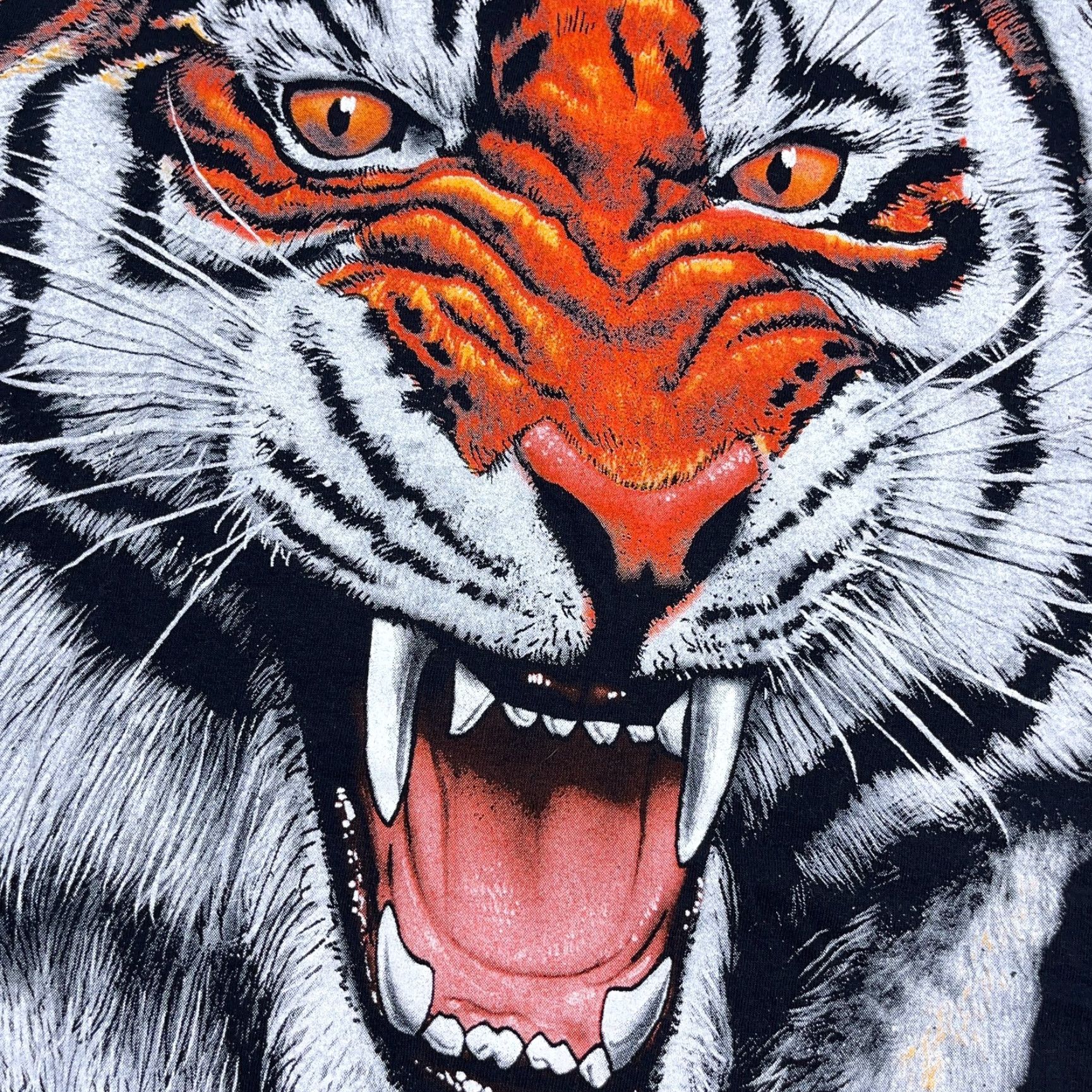 Vintage VINTAGE Trinity Nature Shirt Men L Black Bengal Tiger Print 90s Graphic Print Crew Neck Short Sleeve T-Shirt N/A Size US L / EU 52-54 / 3 - 3 Thumbnail