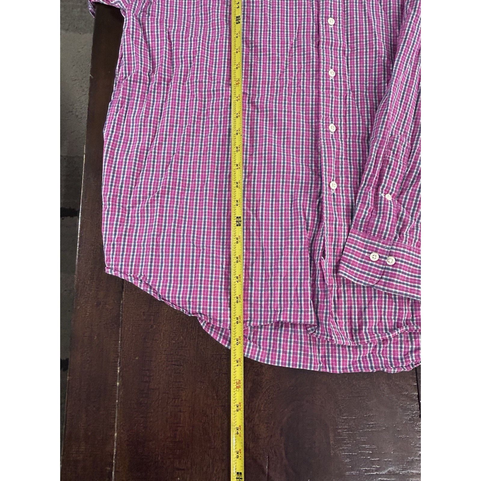 Polo Ralph Lauren mens polo ralph lauren button shirt 18 34/35 Pink Blue Plaid Size US XL / EU 56 / 4 - 3 Thumbnail