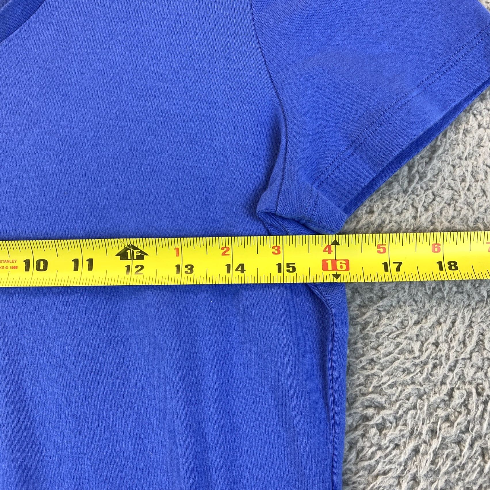 Vintage St. John's Bay T-Shirt Women's Blue Short Sleeve V-Neck Size M Casual Shirt - Regular Fit Size M / US 6-8 / IT 42-44 - 4 Thumbnail