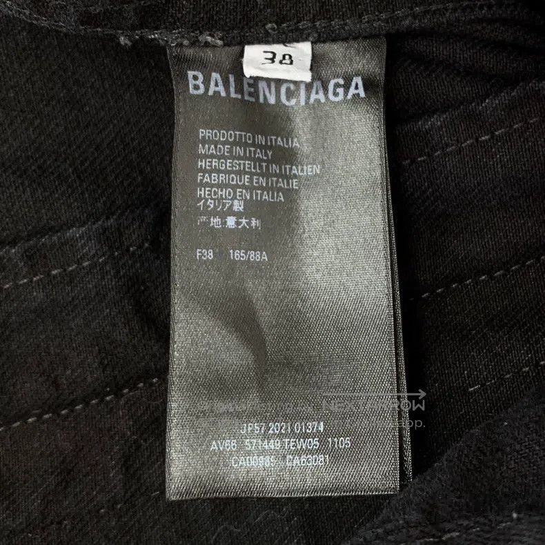 Balenciaga Balenciaga Black diamond-studded cotton lapel single-breas Size XS / US 0-2 / IT 36-38 - 7 Thumbnail
