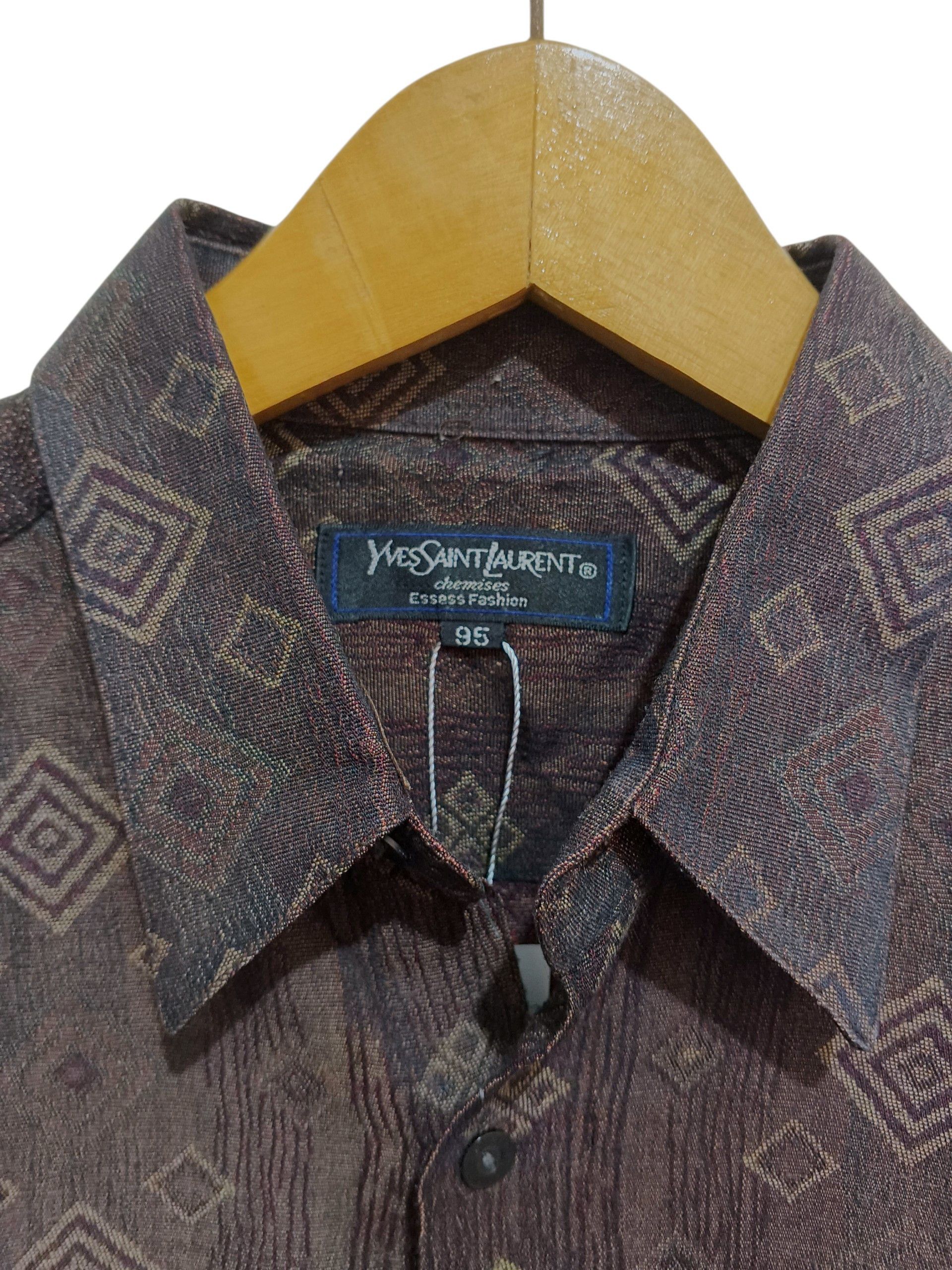 Yves Saint Laurent Vintage YSL Pattern Button shirt Size US M / EU 48-50 / 2 - 5 Thumbnail