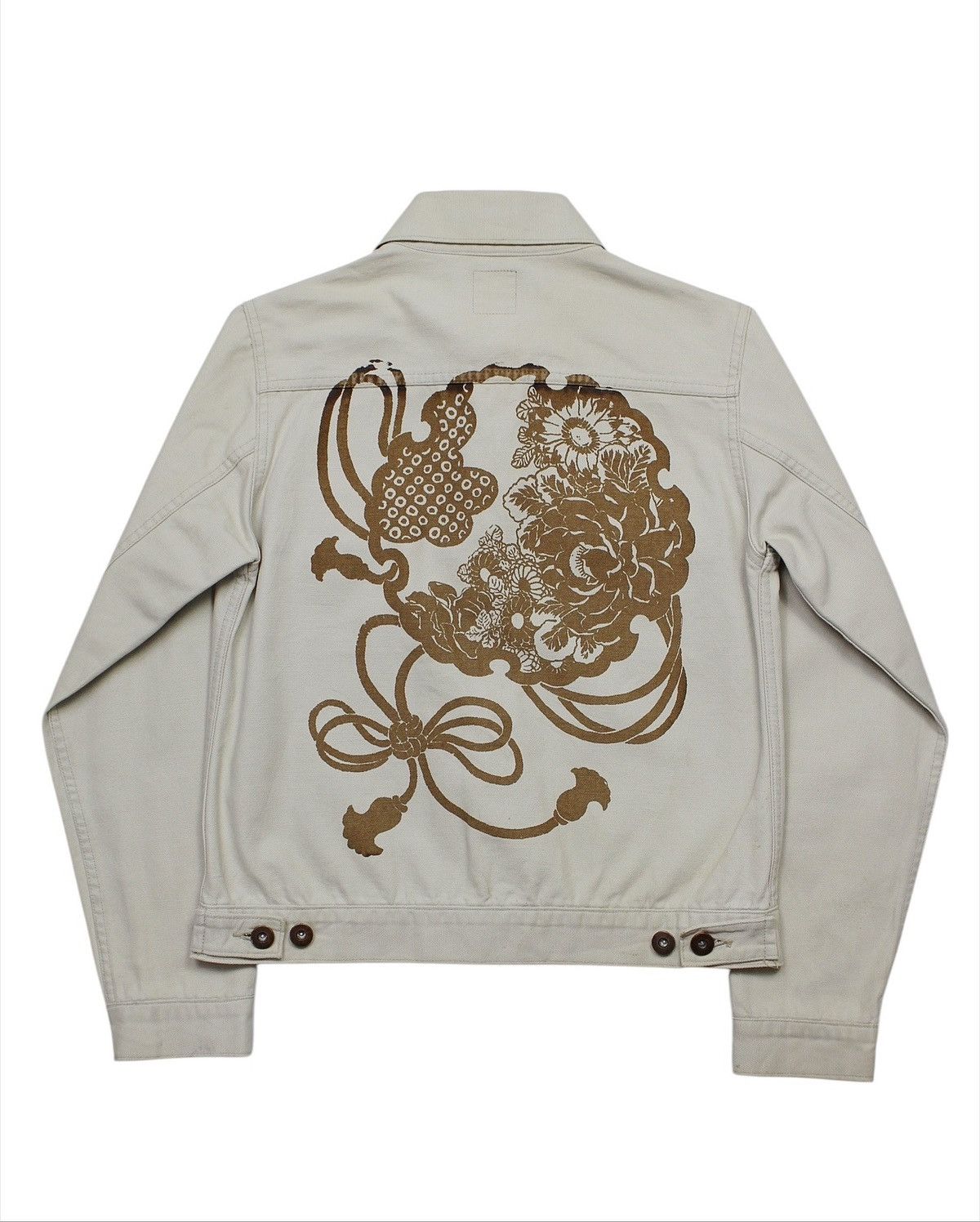 Hysteric Glamour 2000S ちきりや CHIKIRIYA BOTANICAL CREST DENIM JACKET Size S / US 4 / IT 40 - 1 Thumbnail