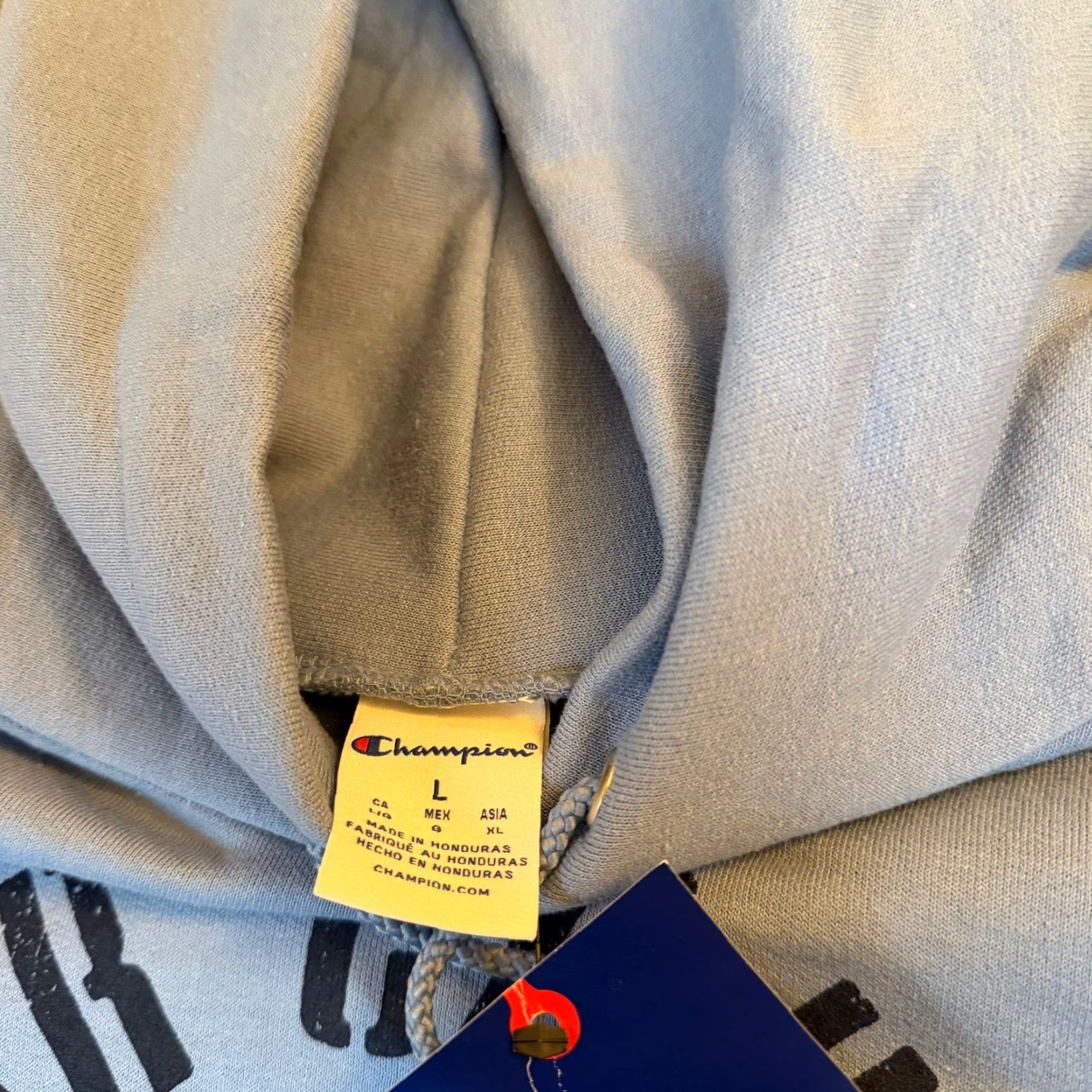 Champion Champion Hoodie Mens L Blue Graphic Print Hooded Pockets All Seasons Door County WI Great Lakes Nautical Souvenir Vintage: No Size US L / EU 52-54 / 3 - 3 Thumbnail
