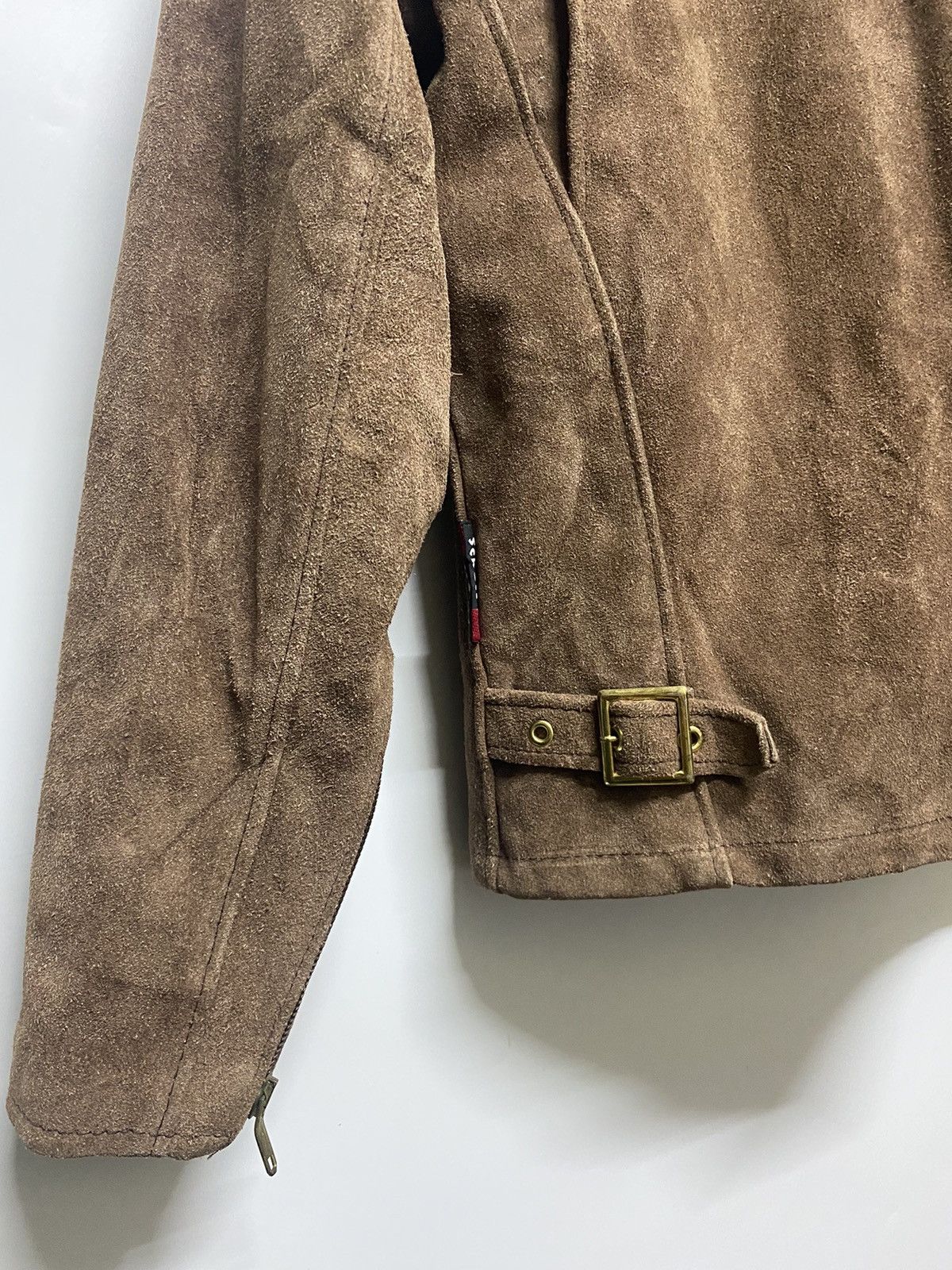 Schott Vtg Schott Leather Riders Trucker Jacket Suede Size 38 Brown Size US XL / EU 56 / 4 - 18 Thumbnail