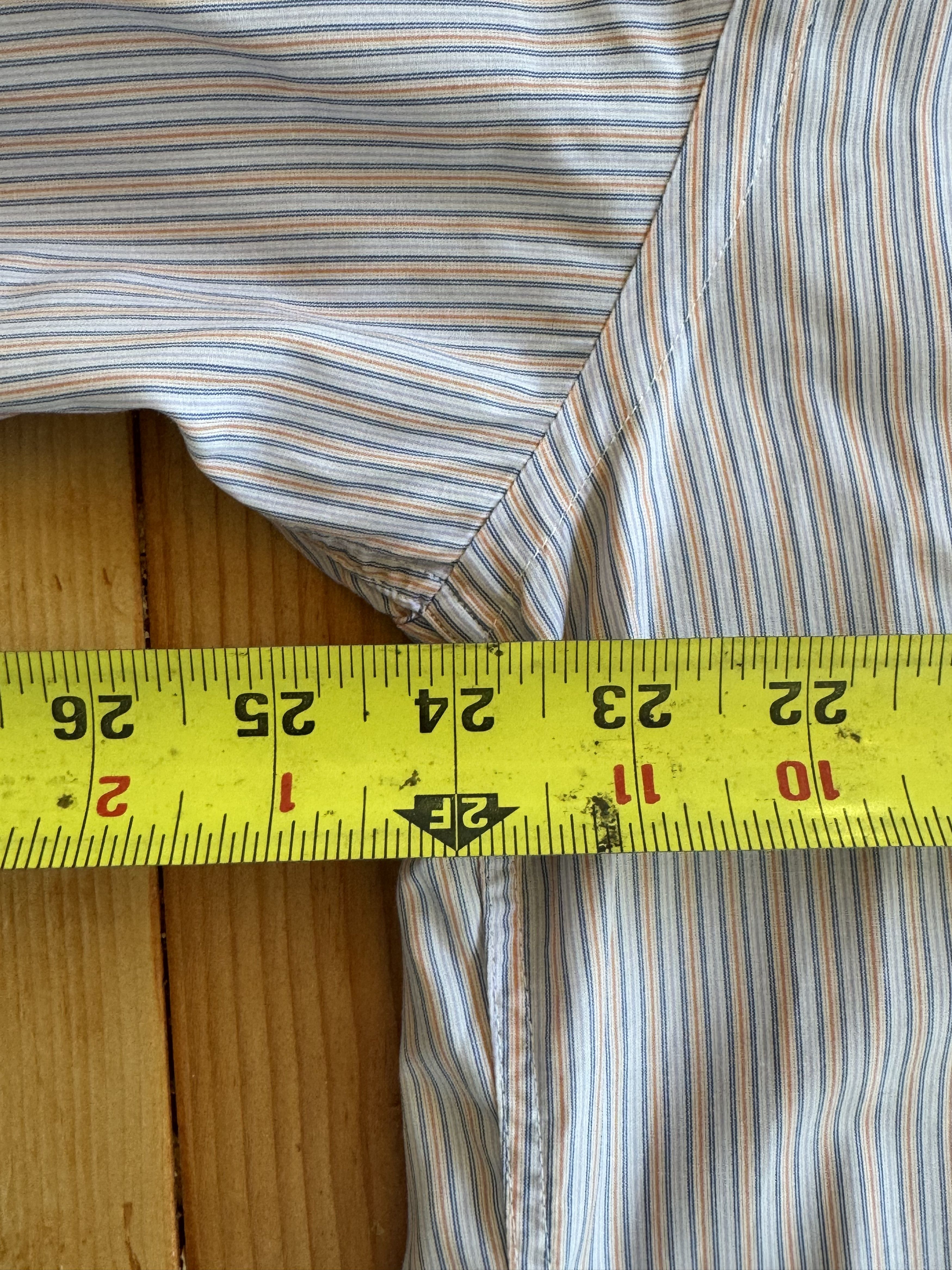 Canali Canali Striped Button Down Blue White Stripped Mens L 16.5 Size US L / EU 52-54 / 3 - 13 Thumbnail