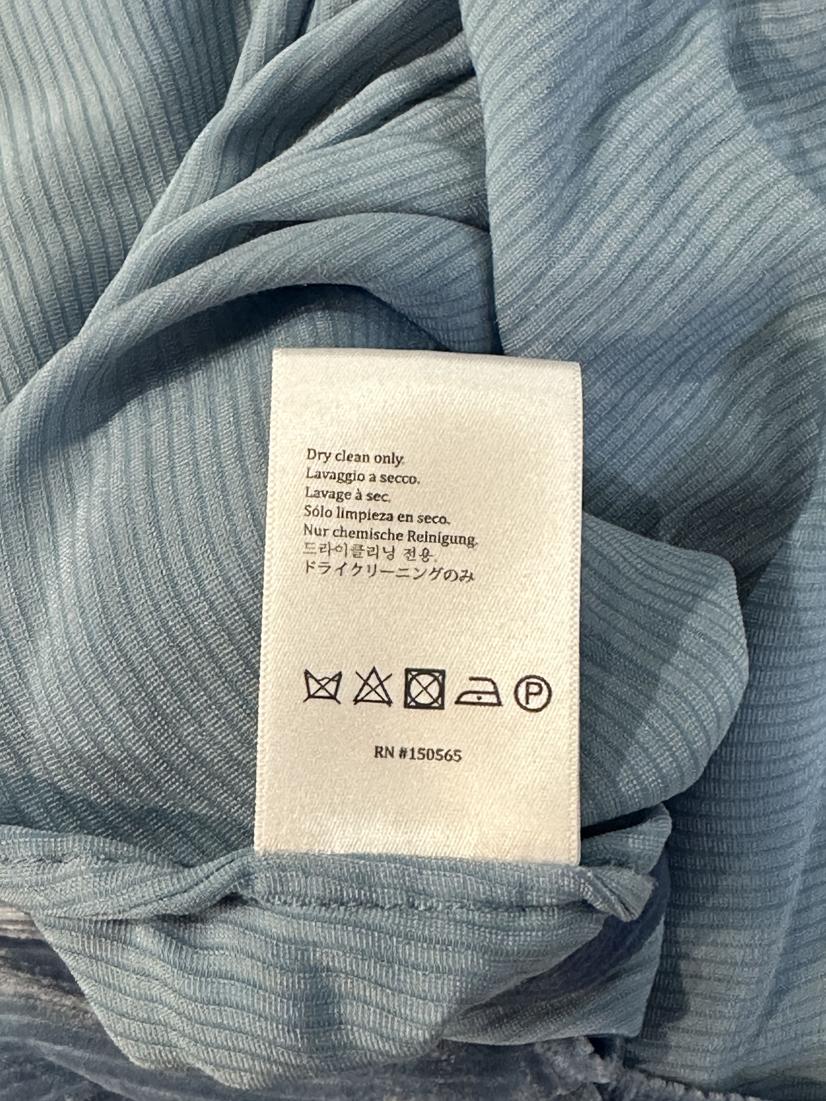 Sies Marjan Sies Marjan Light Blue Silk Corduroy Button Up Size US S / EU 44-46 / 1 - 9 Thumbnail