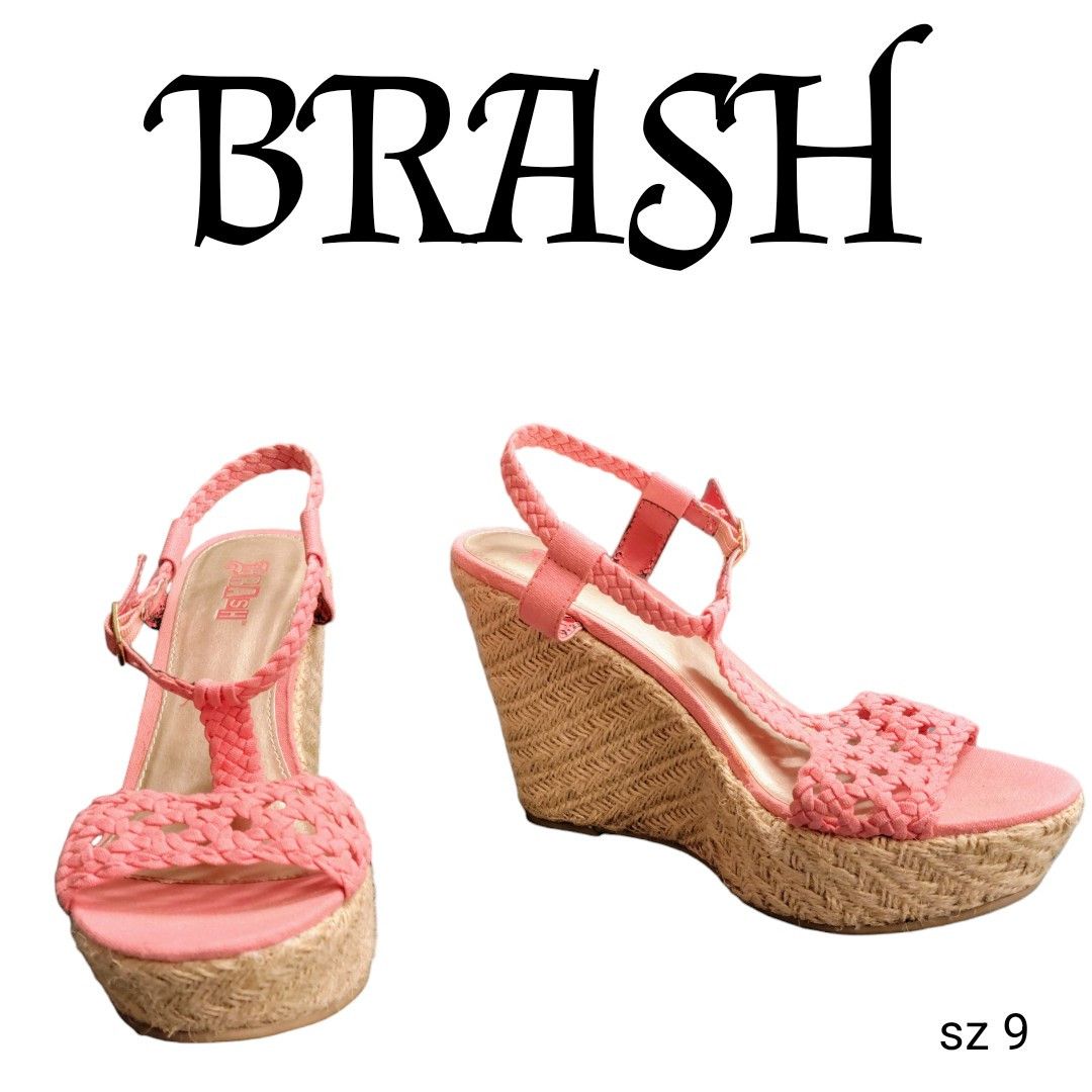 NBDN Nobrandedon Brash Pink Braided Platform High Heels Sandals Size US 9 / IT 39 - 1 Thumbnail