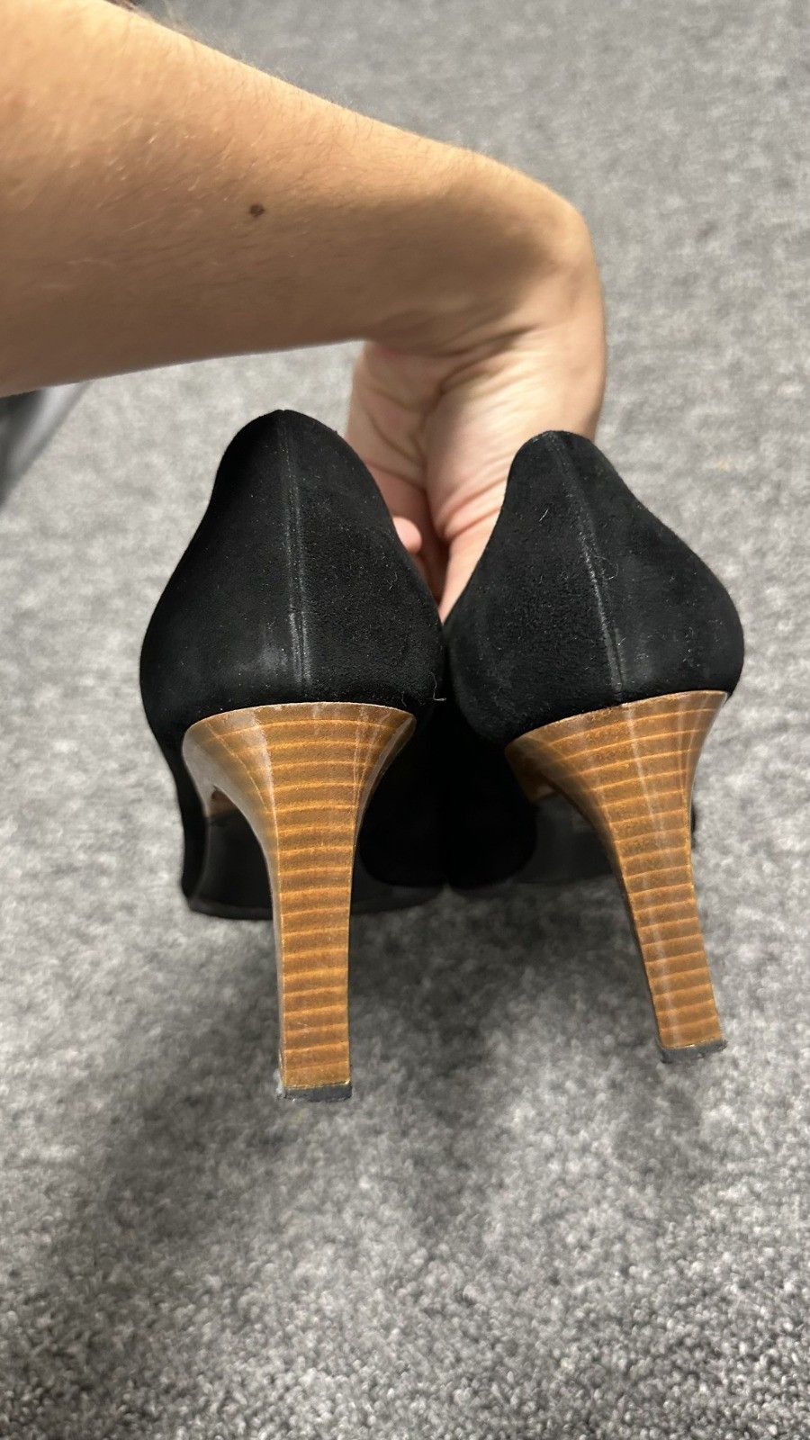 Gucci Gucci Women's Suede Black Heels Size 39 Size US 9 / IT 39 - 6 Thumbnail