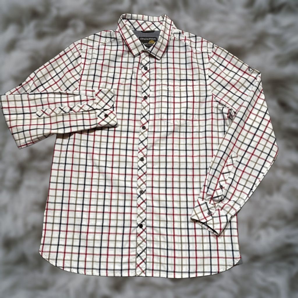 Vintage Craghoppers Shirt Men’s M Country Check Hiking Outdoor Solar Shield Long Sleeve Size US M / EU 48-50 / 2 - 1 Thumbnail
