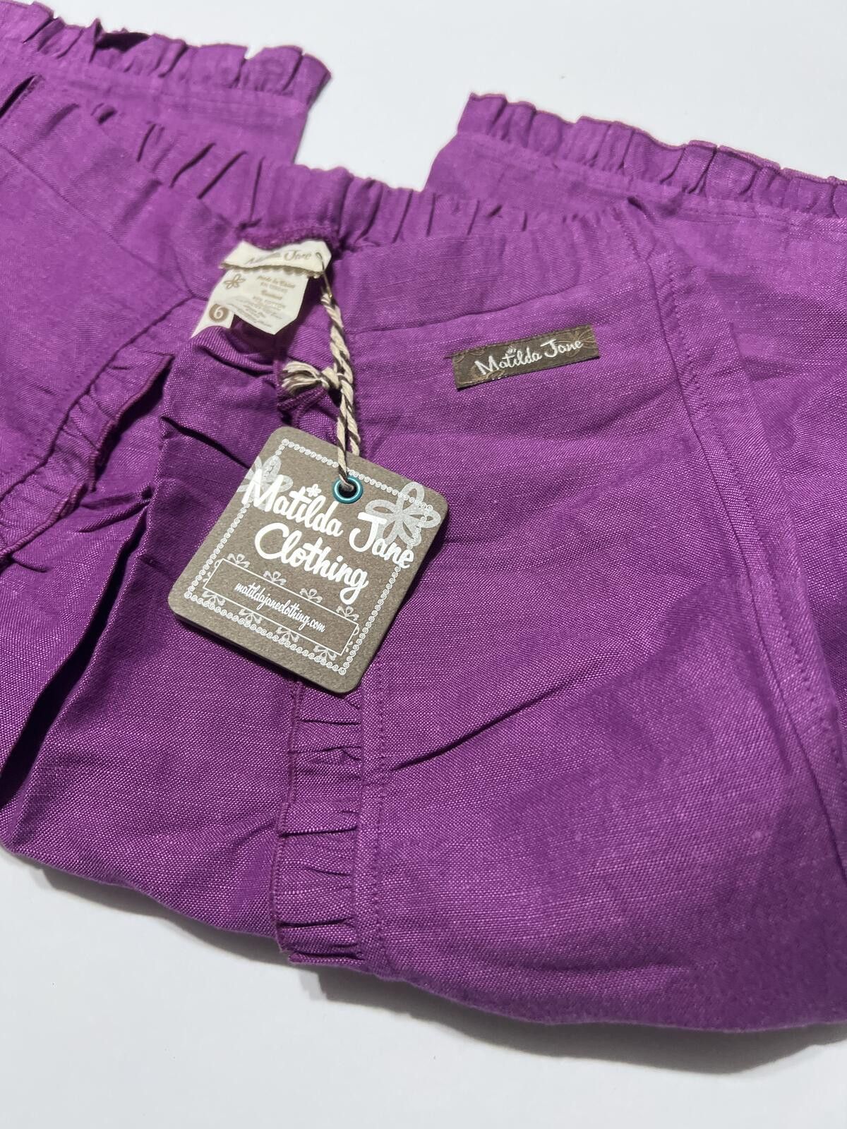 Other Matilda Jane Purple Ruffle Pants Size 6 Girls Size 24" / US 00 / IT 34 - 7 Thumbnail