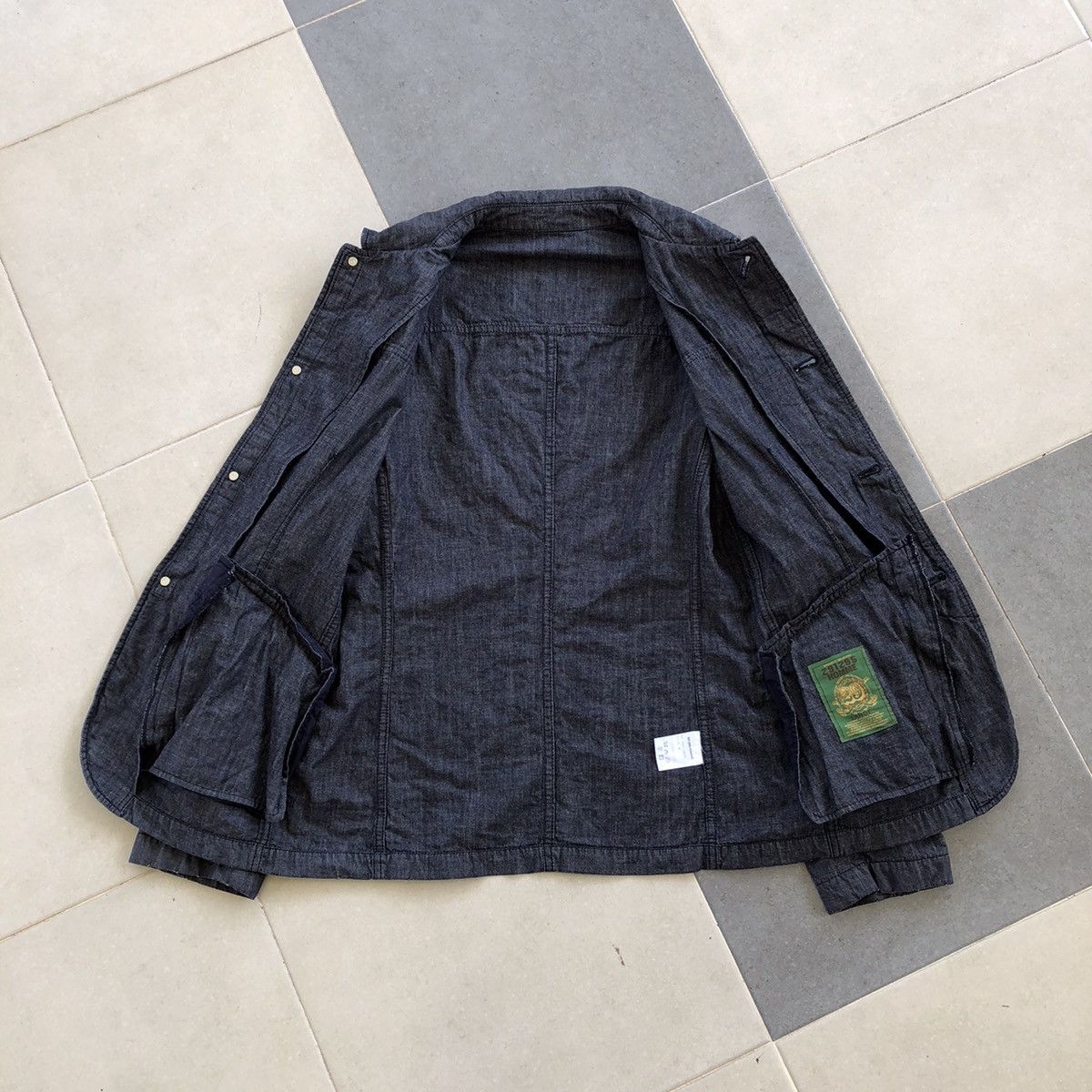 Japanese Brand 291295 HOMME Black Denim Button Jacket Size M / US 6-8 / IT 42-44 - 2 Thumbnail