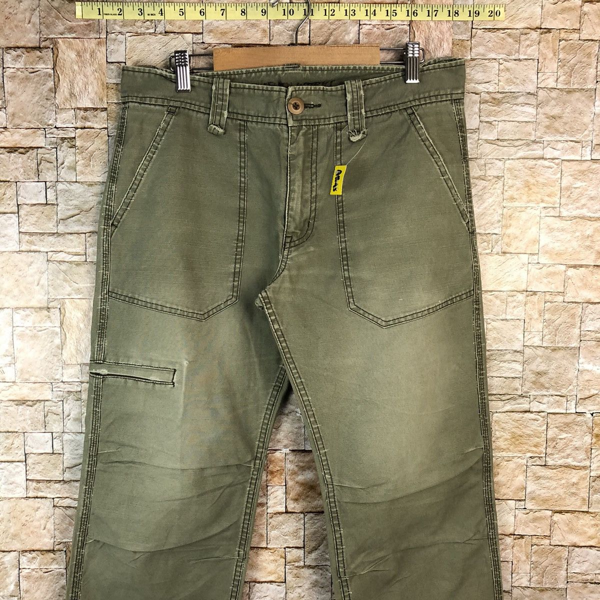 Faded Glory × Japanese Brand Twenty Works Green utility tactical Cargo Pants #A1143 Size US 31 - 5 Thumbnail