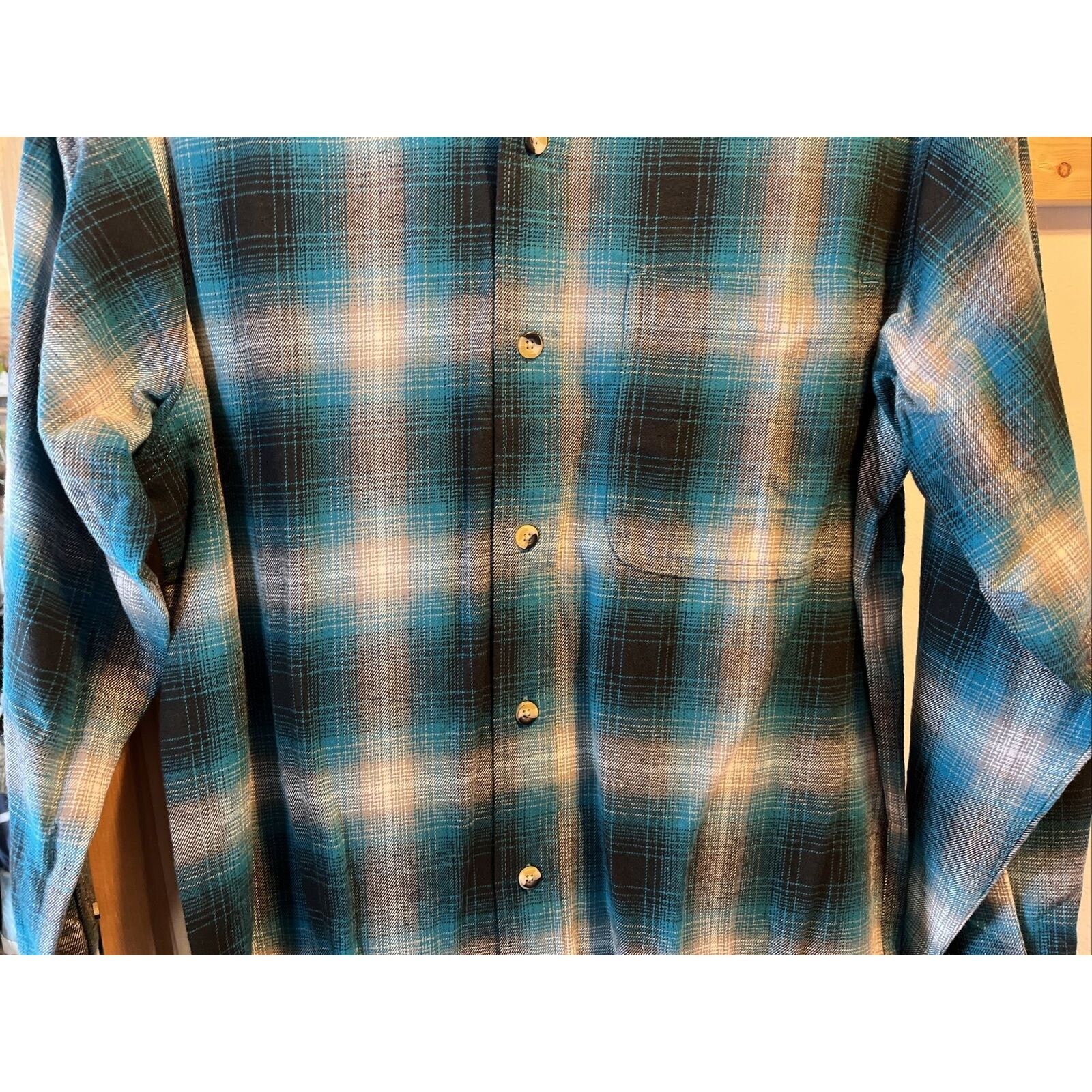 Other Hobbs Creek Mens S Blue Plaid LS Button Cotton Flannel Shirt Size US S / EU 44-46 / 1 - 9 Thumbnail