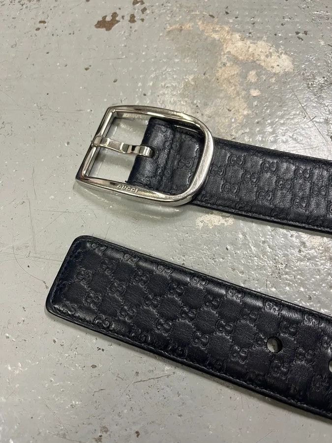 Gucci Gucci Navy Propaganda Leather Belt Size ONE SIZE - 6 Thumbnail