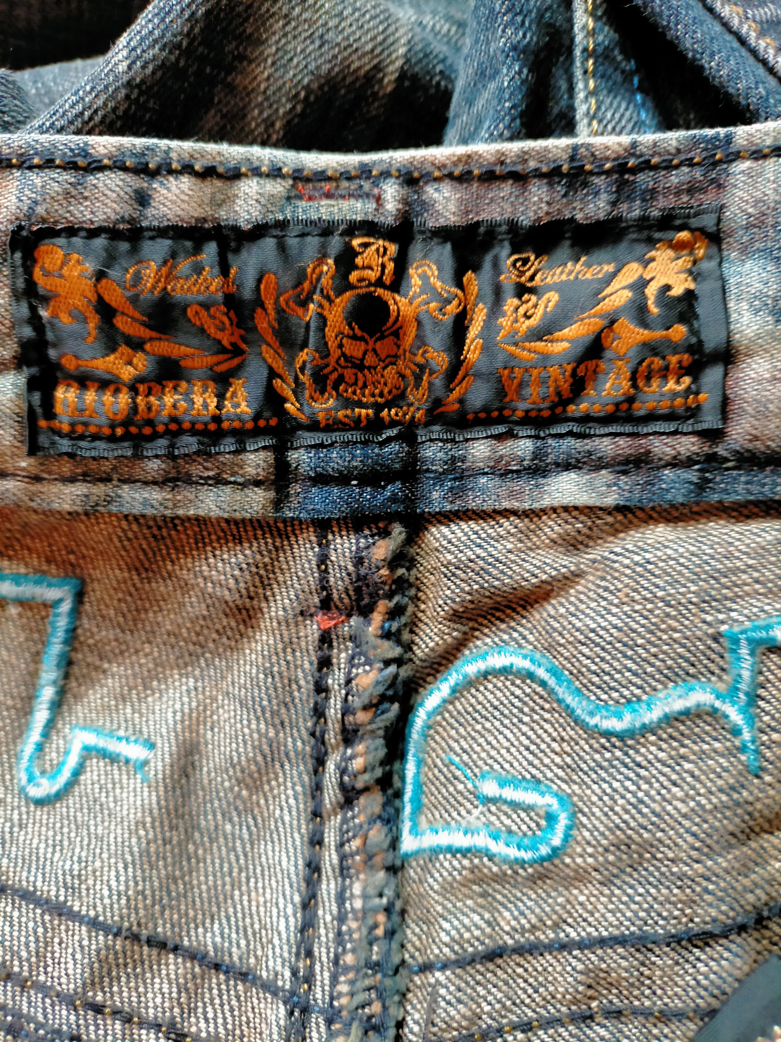 Hysteric Glamour Riobera Jeans Embroidered Rare Design Denim Pants Size US 33 - 25 Thumbnail