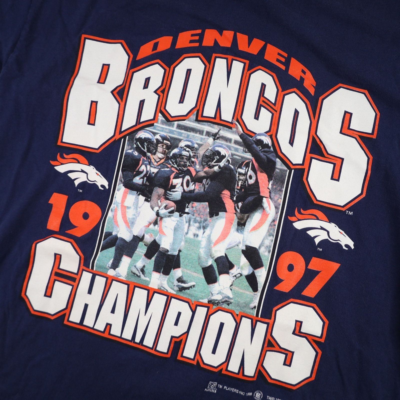 NFL × Vintage Vintage 1997 Denver Broncos Champions Graphic T Shirt Size US L / EU 52-54 / 3 - 4 Thumbnail