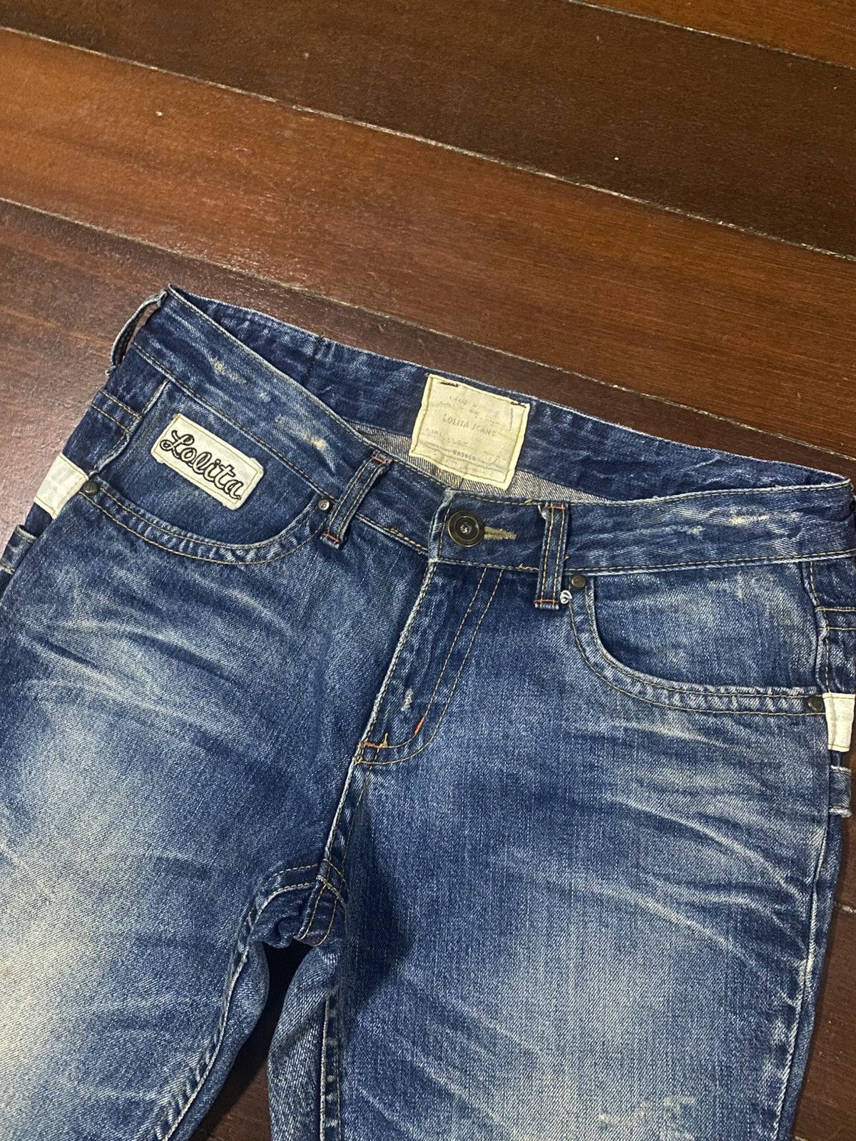 If Six Was Nine Rare LOLITA BY CONCEPT CLUB BY EXOTIC DENIM BUCKLE PANTS Size US 35 - 17 Thumbnail