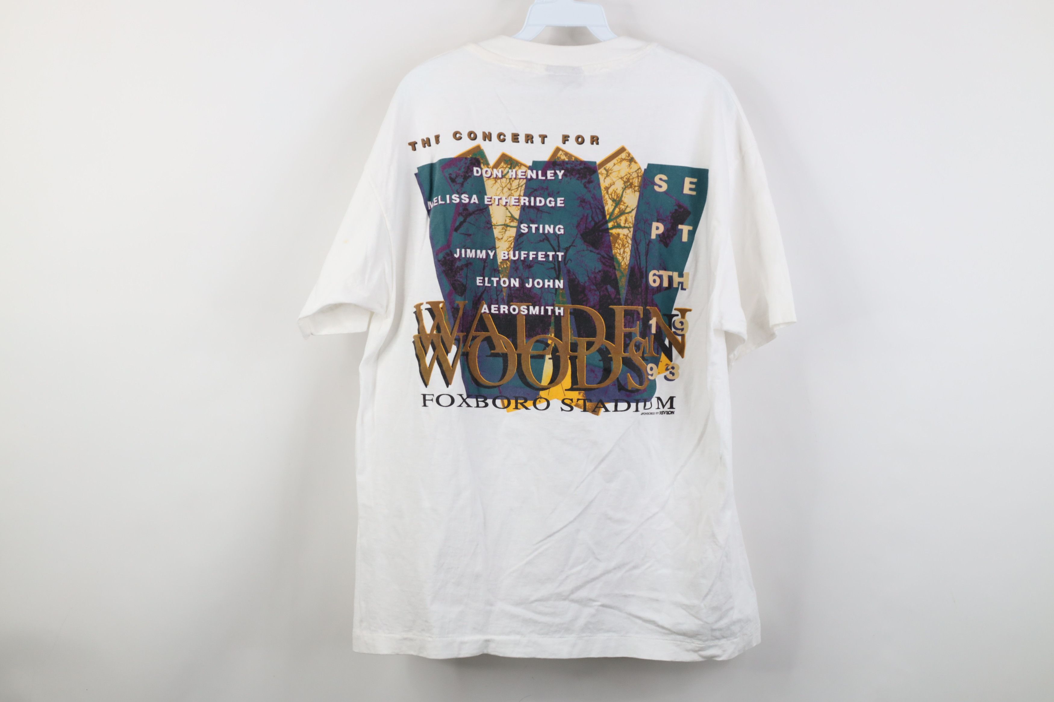 Vintage Vintage 90s Walden Woods Aerosmith Elton John T-Shirt USA Size US XL / EU 56 / 4 - 13 Thumbnail