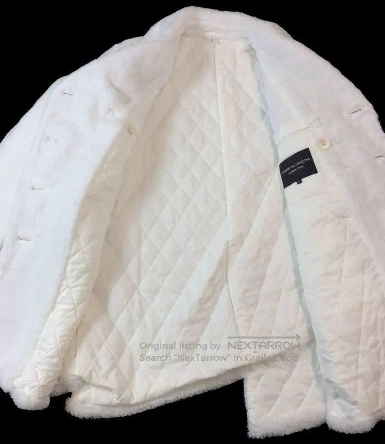 Comme des Garcons Comme des Garcons White Fleece Coat Size M / US 6-8 / IT 42-44 - 3 Thumbnail
