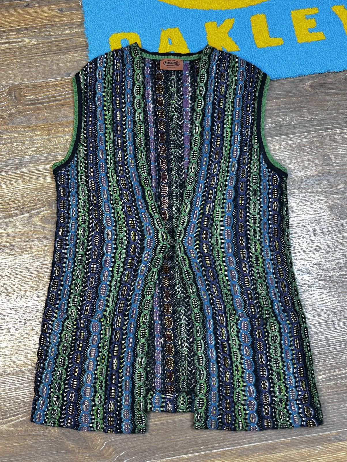 Missoni Multicolour Mohair Wool Long Knit Vest Sweater