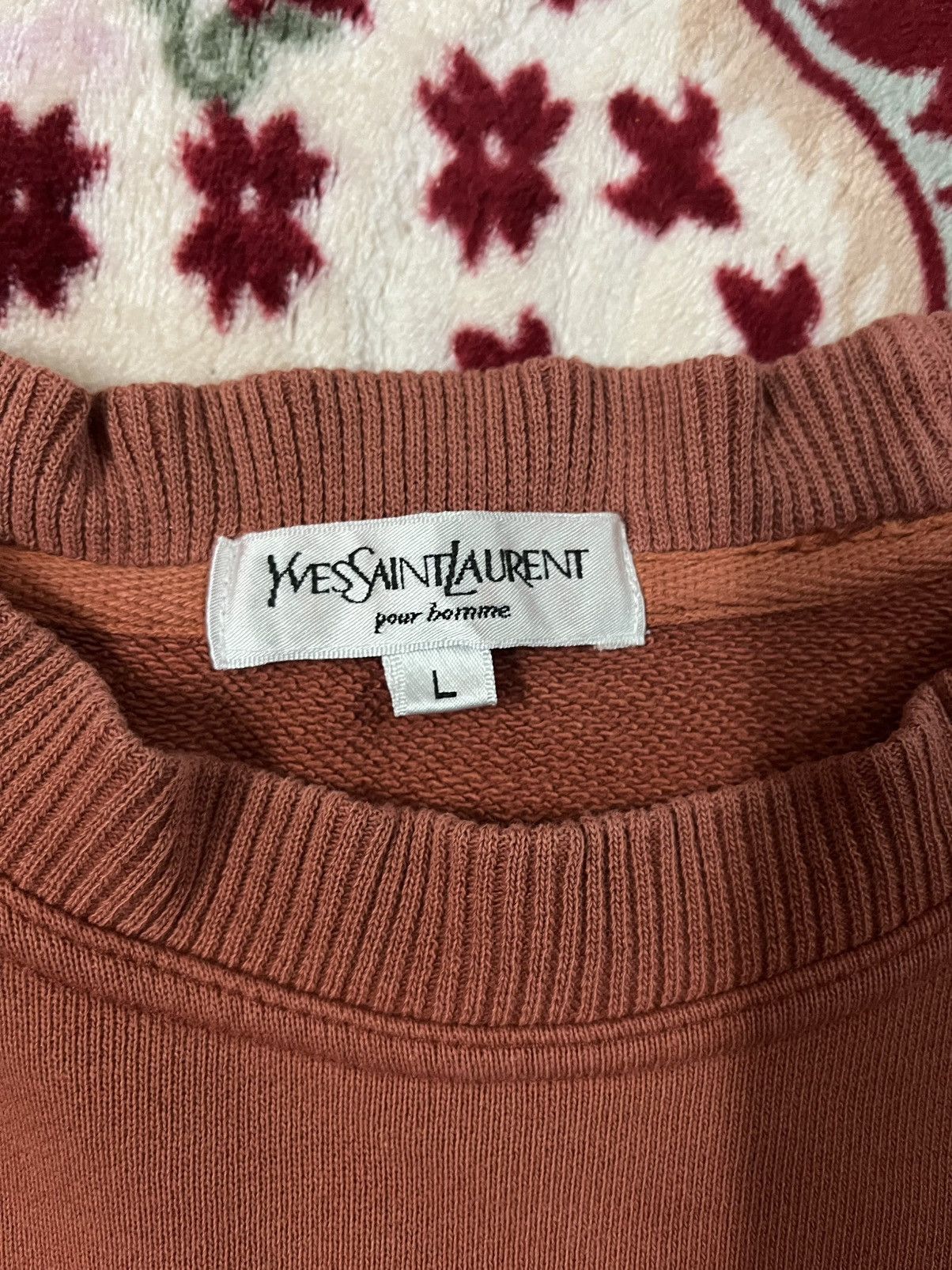 Yves Saint Laurent Distressed Yves Saint Laurent YSL Sweatshirt Size US L / EU 52-54 / 3 - 3 Thumbnail