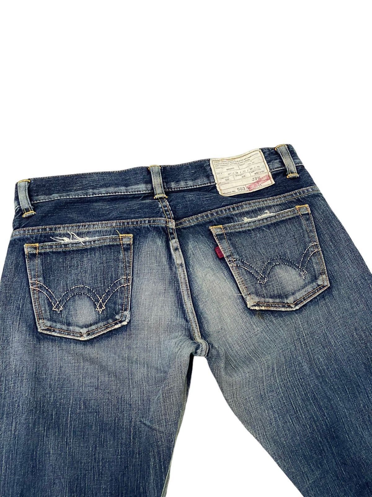 Edwin Flare Jeans Edwin Japan Faded Distress Boot Cut 7🟦9 Size US 32 / EU 48 - 18 Thumbnail