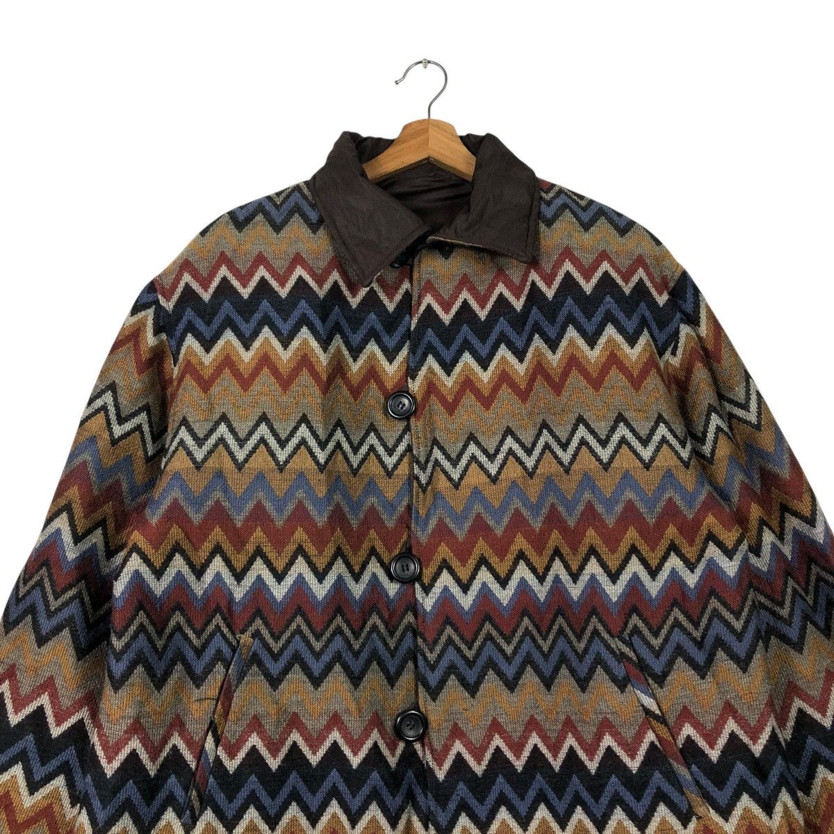 Missoni 🔥VINTAGE REVERSIBLE LONG JACKET MISSONI DONNA NAVAJO DESIGN Size US M / EU 48-50 / 2 - 4 Thumbnail