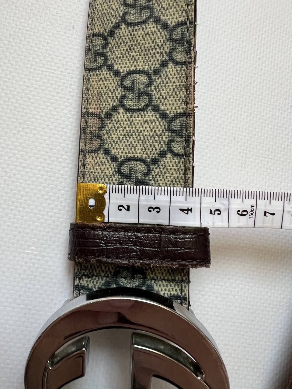 Gucci Vintage Gucci classic monogram belt Size ONE SIZE - 12 Thumbnail
