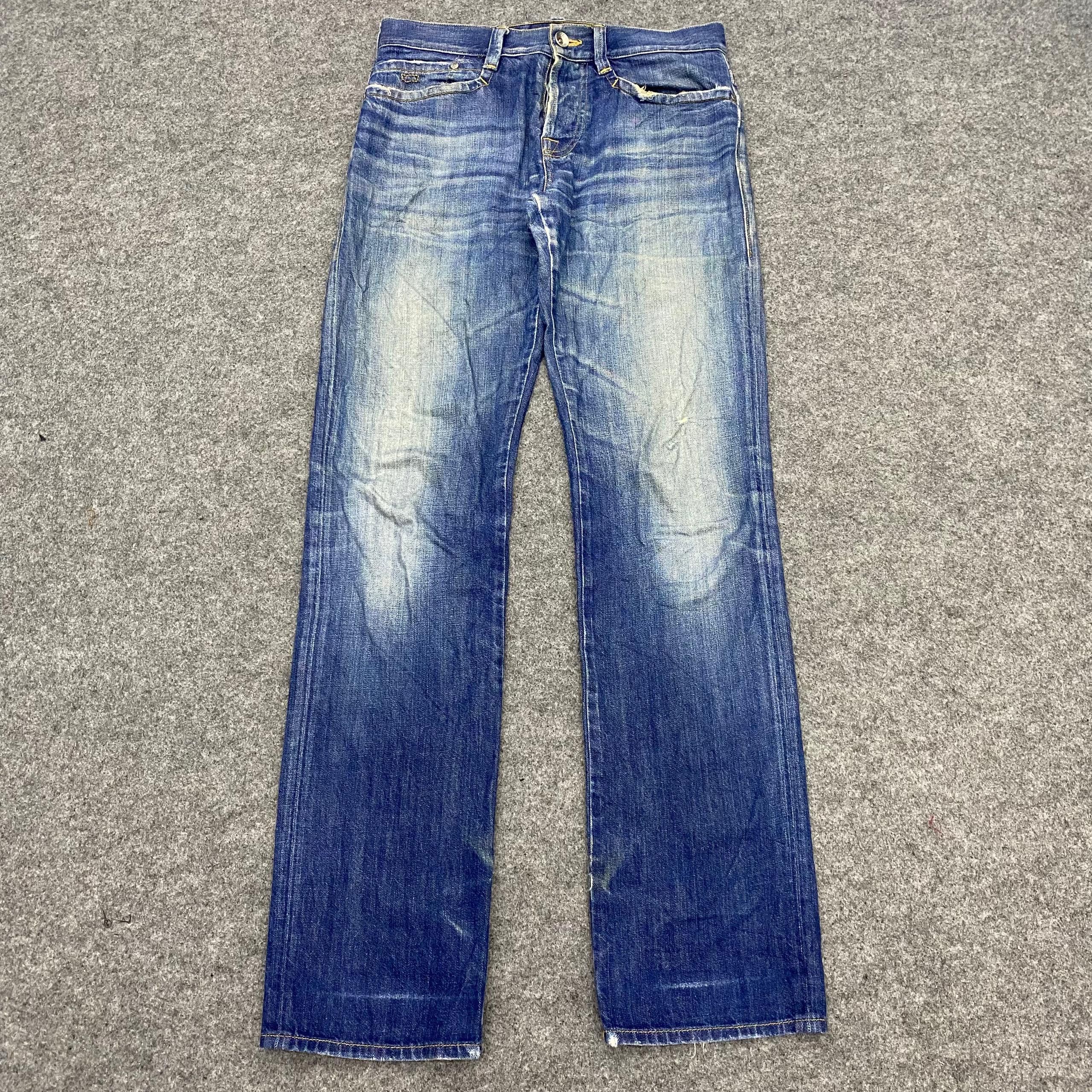 💥Best Offer💥Vintage Gas Jeans designer Distressed Denim