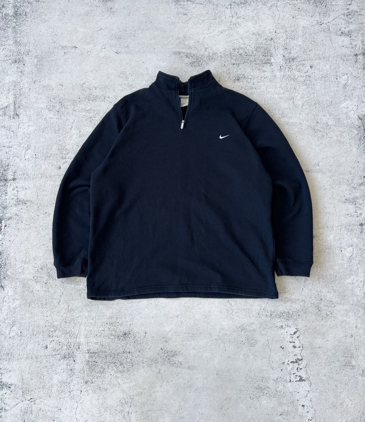 Nike × Vintage 🩸RARE🩸Nike Vintage 00s 1/3 Zip Blue Sweatshirt Size US L / EU 52-54 / 3 - 1 Thumbnail