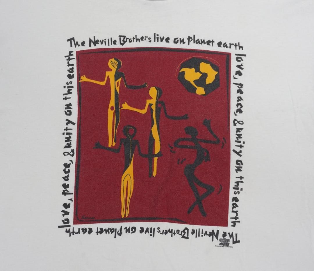 Vintage 90's The Neville Brothers Tシャツ ビンテージ Size US L / EU 52-54 / 3 - 2 Thumbnail