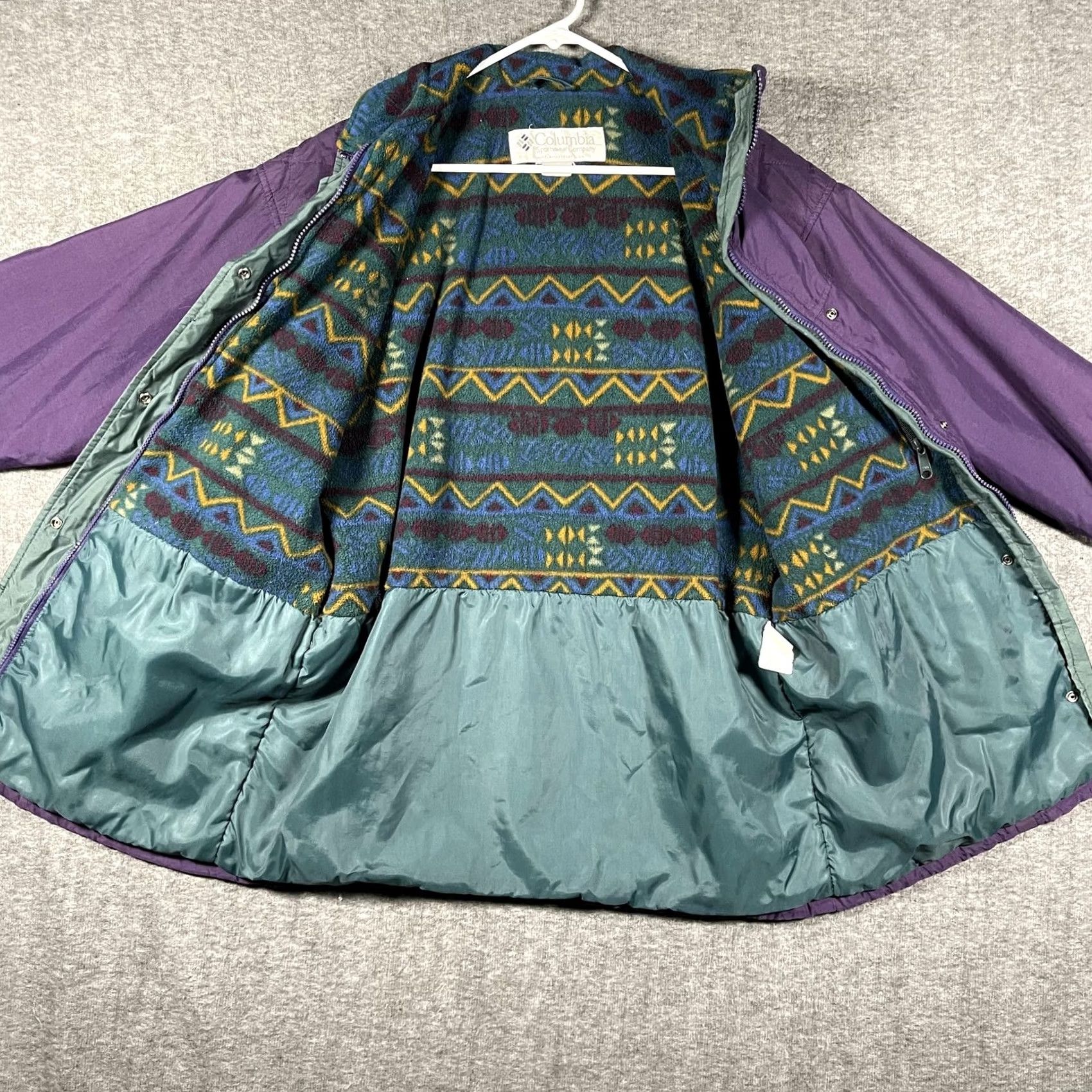 Vintage VINTAGE Columbia Jacket Womens XL Purple Fleece Lined Hooded Nylon Parka 90s Size XL / US 12-14 / IT 48-50 - 6 Thumbnail