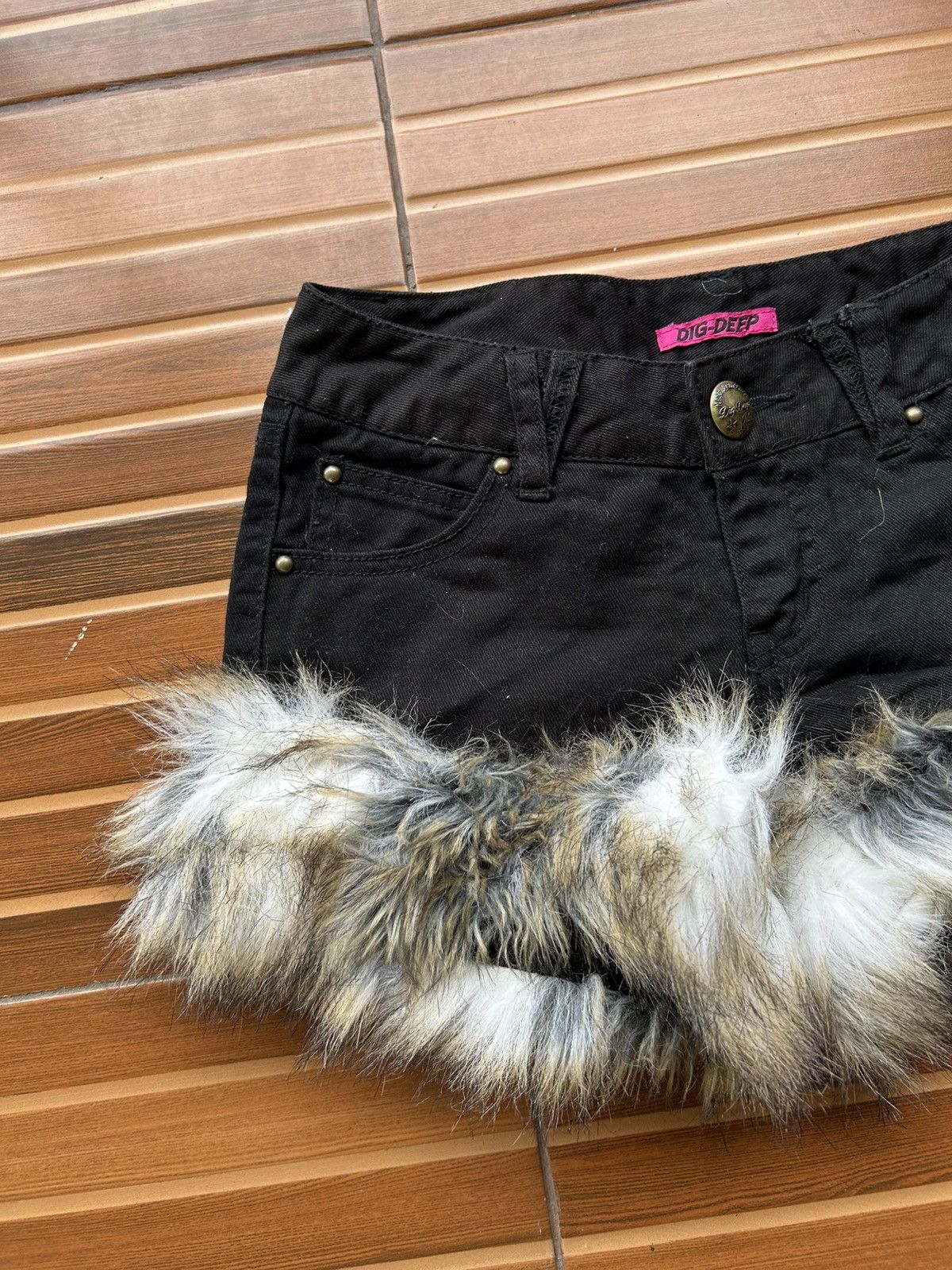 Isamu Katayama Backlash × Japanese Brand Dig deep japanese fur denim short wash Ifsixwasnine kmrii Size 29" - 6 Thumbnail