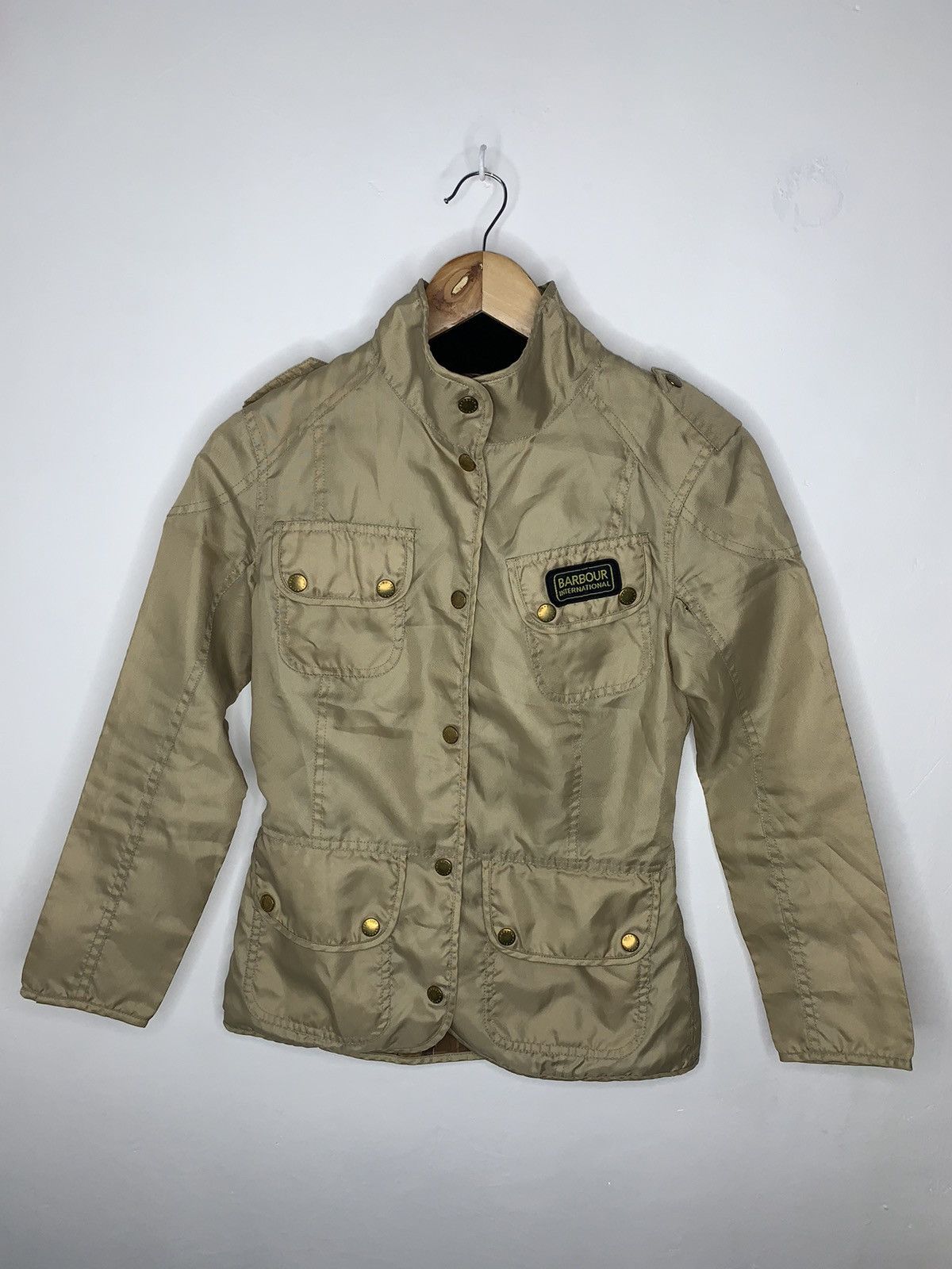 image of Barbour Utility Jacket in Cream, Women's (Size Small)