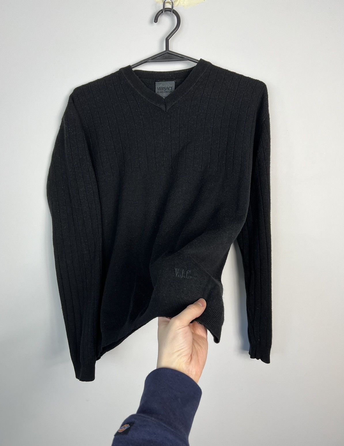 Versace Jeans Couture × Vintage Sweater Versace Jeans Couture Wool Vintage 90’s Size M / US 6-8 / IT 42-44 - 1 Thumbnail