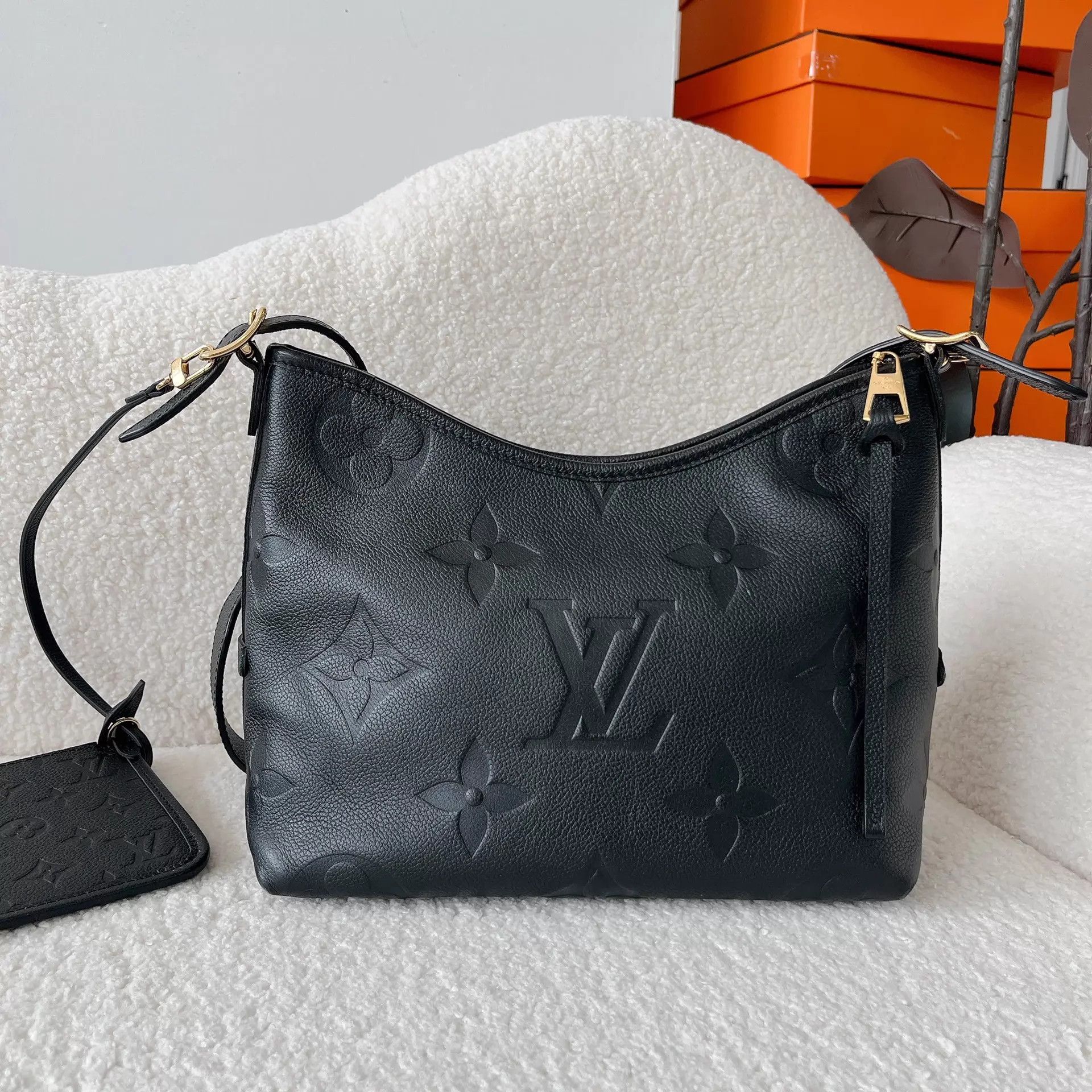 Louis Vuitton LV Carryall Small Embossed Monogram Calfskin Shoulder Bag Size ONE SIZE - 3 Thumbnail