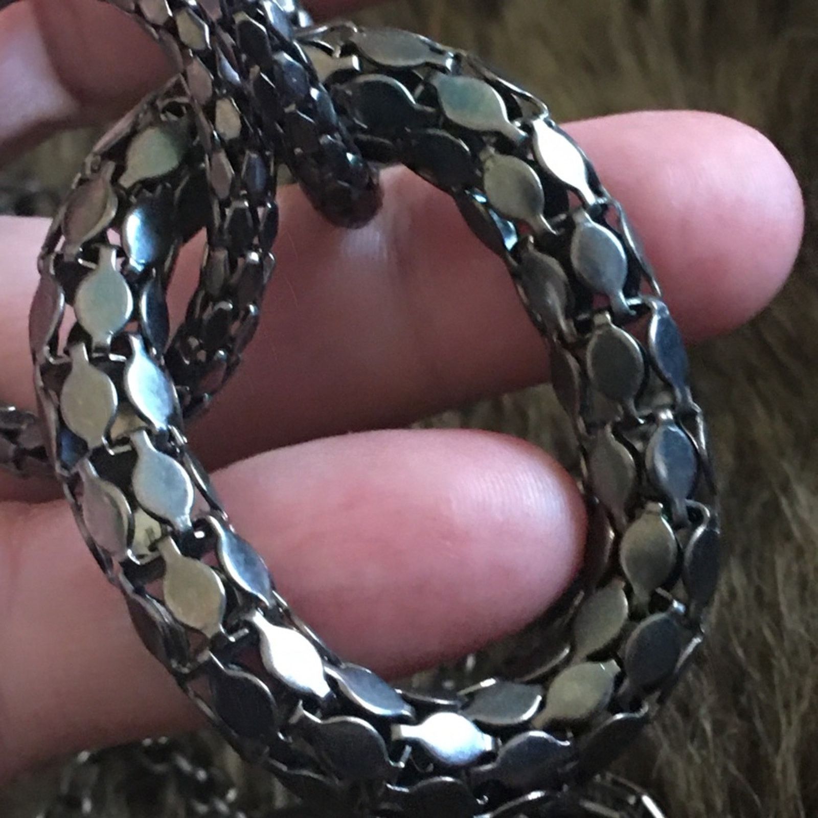 Jewelry Modern black chrome tone chain link necklace Size ONE SIZE - 7 Thumbnail