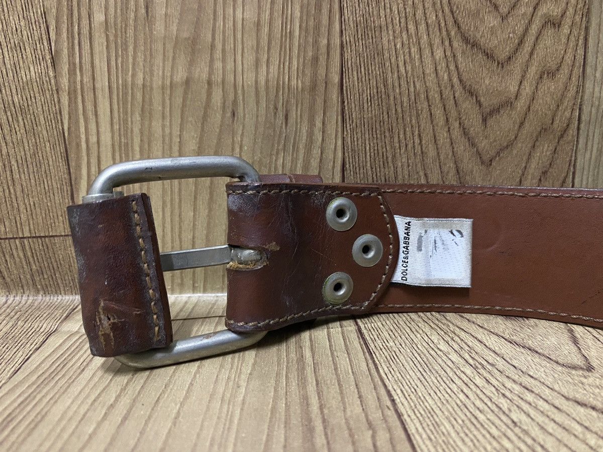 Dolce & Gabbana Rare Design Vintage Dolce Gabbana Denim Leather Belt 1990s Size ONE SIZE - 7 Thumbnail