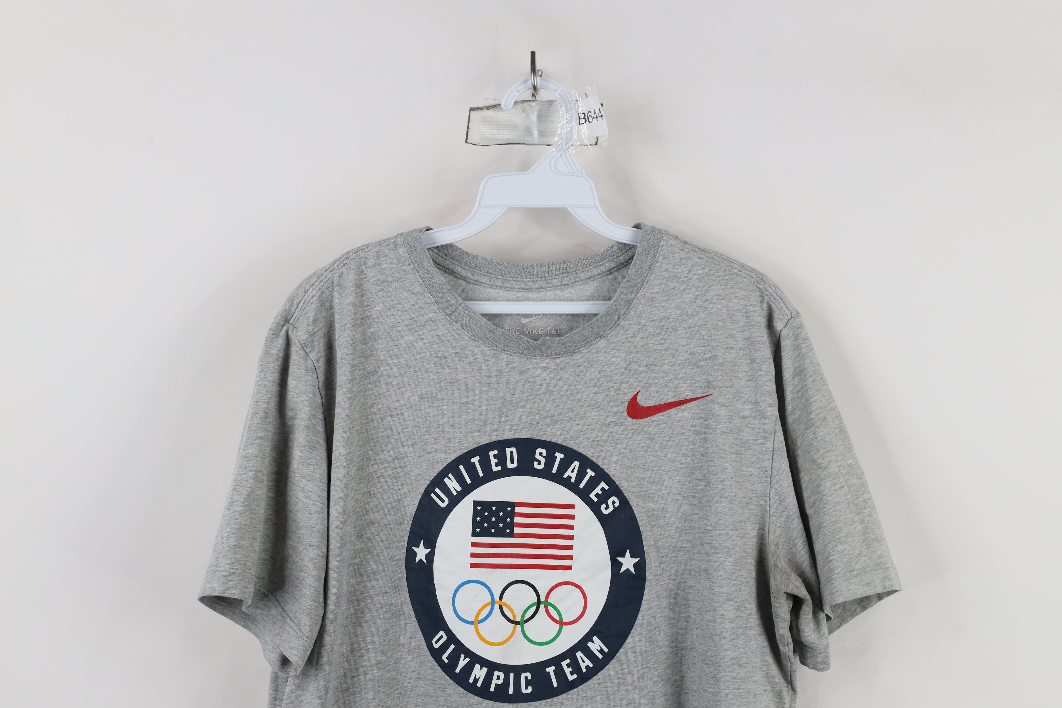 Nike × Vintage Nike Spell Out United States Olympic Team T-Shirt Gray Size US M / EU 48-50 / 2 - 2 Thumbnail