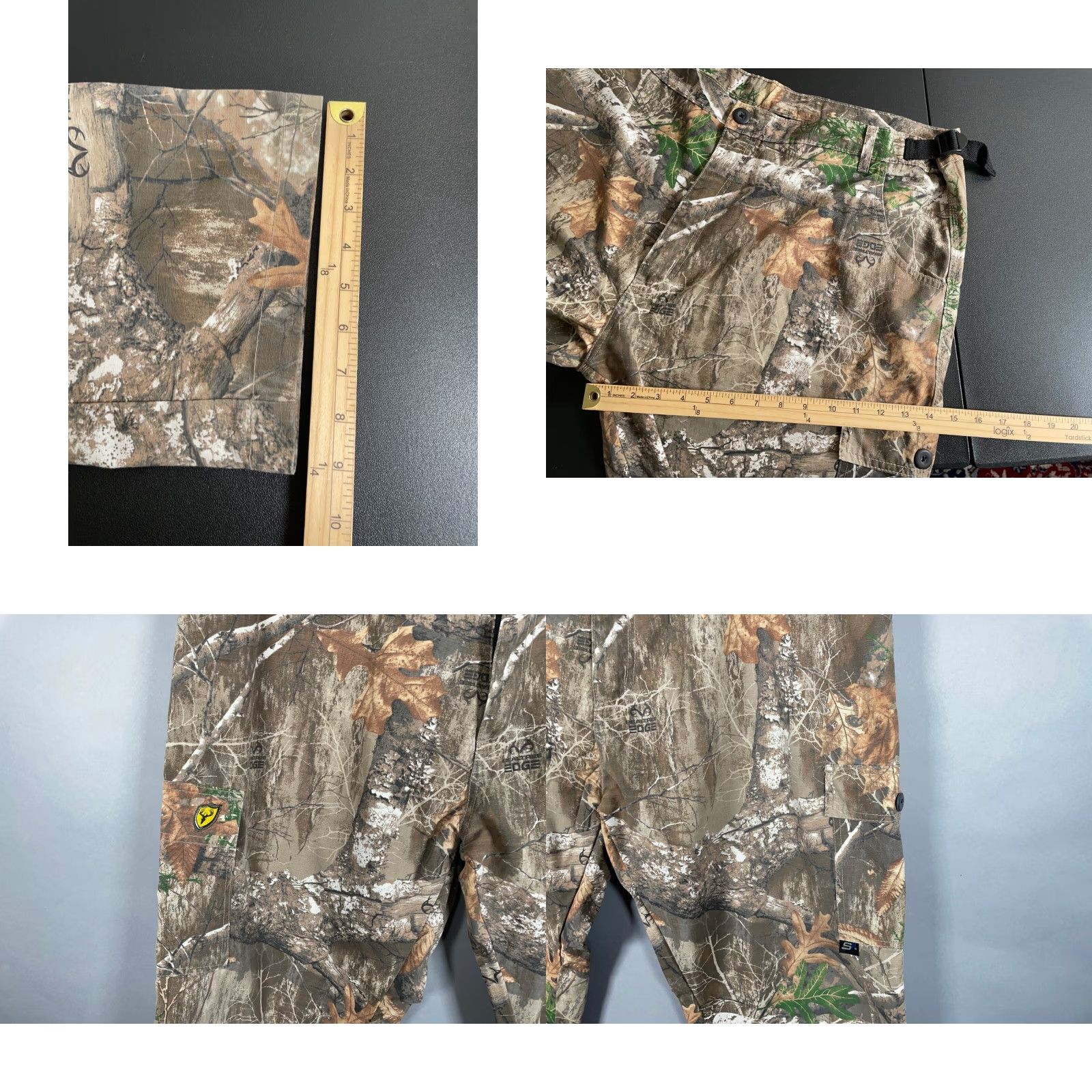 Realtree Scent Blocker Cargo Pants Men 2XL Camouflage Green Realtree Edge 90s Army Nature Flat Front Zip Fly Pockets Cotton-Blend Polyester Straight Leg Cargo Size US 41 - 8 Thumbnail