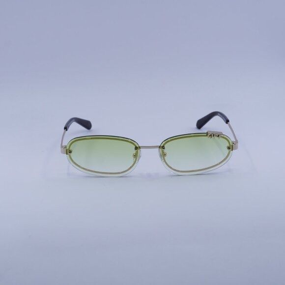 Off-White Off-White OERI13M MIAMI 7652 Sunglasses Gold Oval Frame Size ONE SIZE - 4 Thumbnail