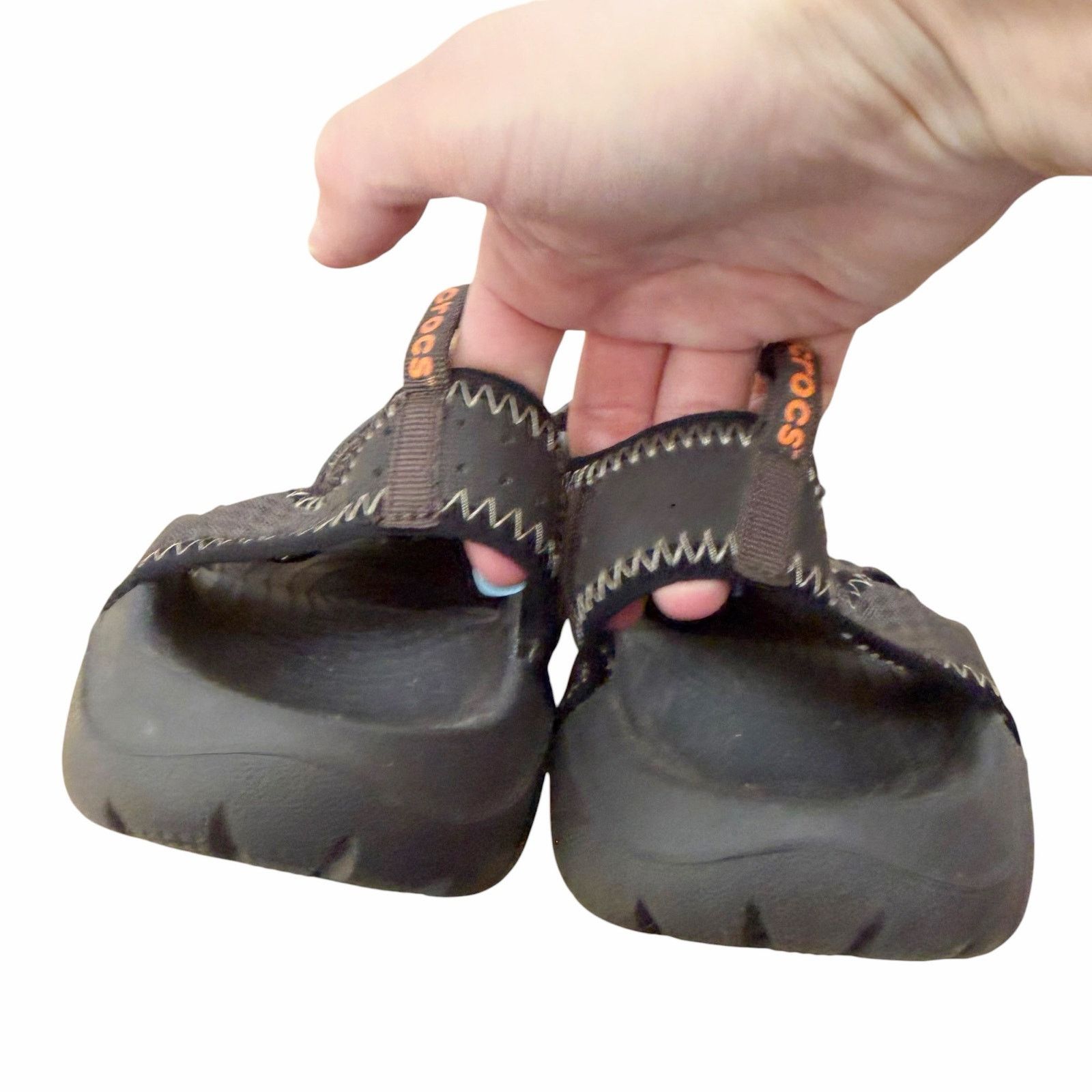 Crocs Crocs Brown Swiftwater Mesh Deck Sandals Sz 11 Size US 11 / EU 44 - 4 Thumbnail