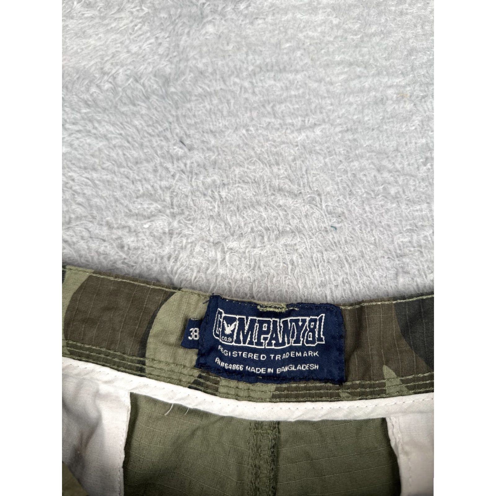 Vintage Company81 Shorts Men 38 Green Camo Cargo Rip-Stop Belted 100% Cotton NEW Size US 38 / EU 54 - 7 Thumbnail