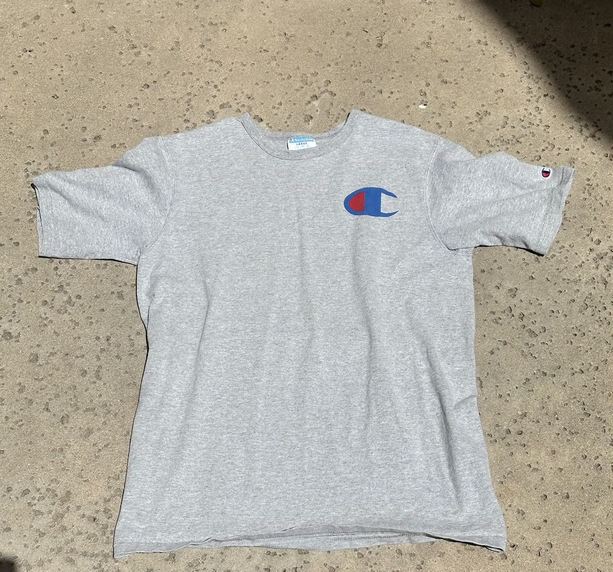 Champion Vintage 90’s Champion Athletics Grey Blank Logo T Shirt Size US L / EU 52-54 / 3 - 2 Thumbnail