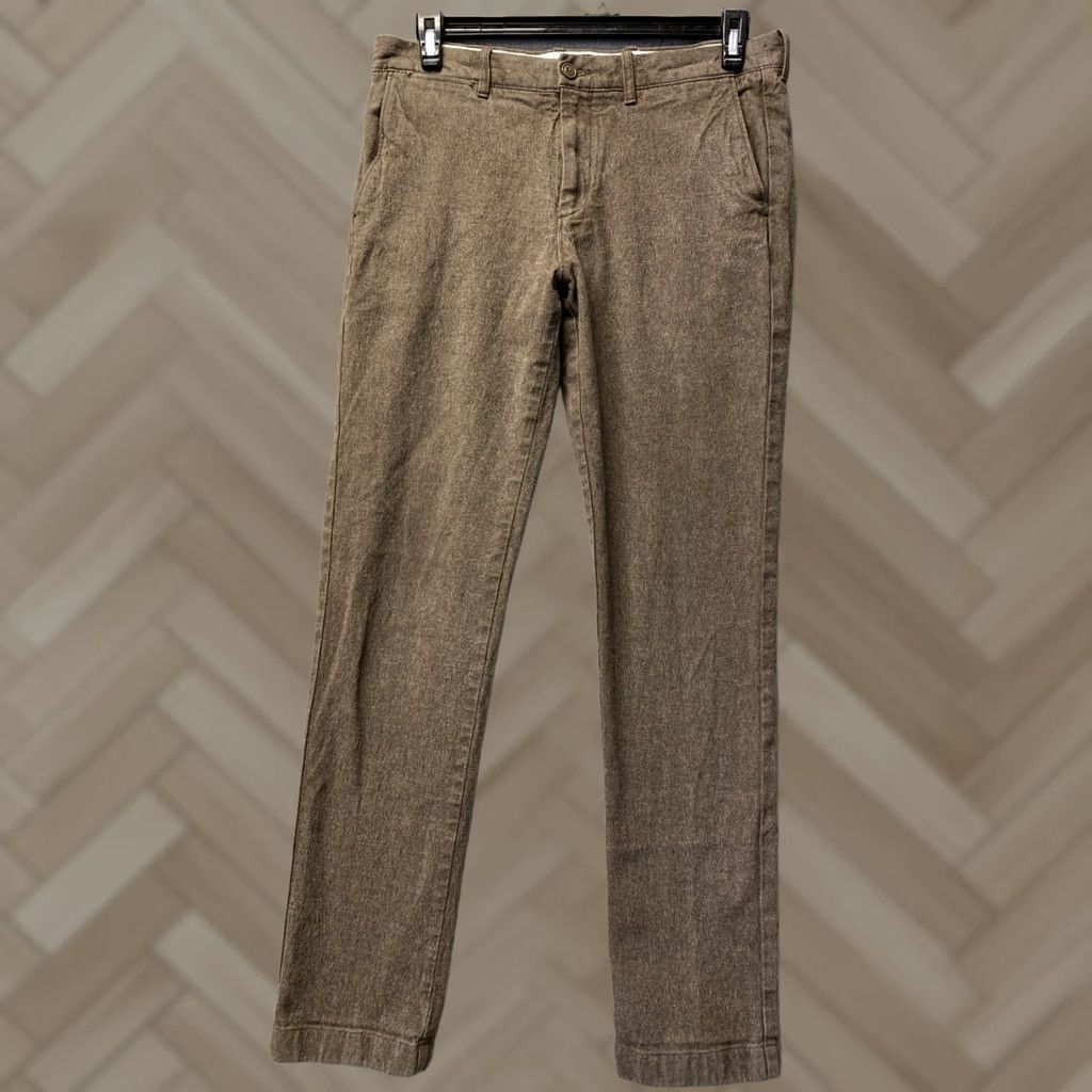 J.Crew J.CREW Flex Chino Pants Men’s 32x34 Slim Stretch Bronze Brown Twill Cotton /0875 Size US 32 / EU 48 - 1 Thumbnail