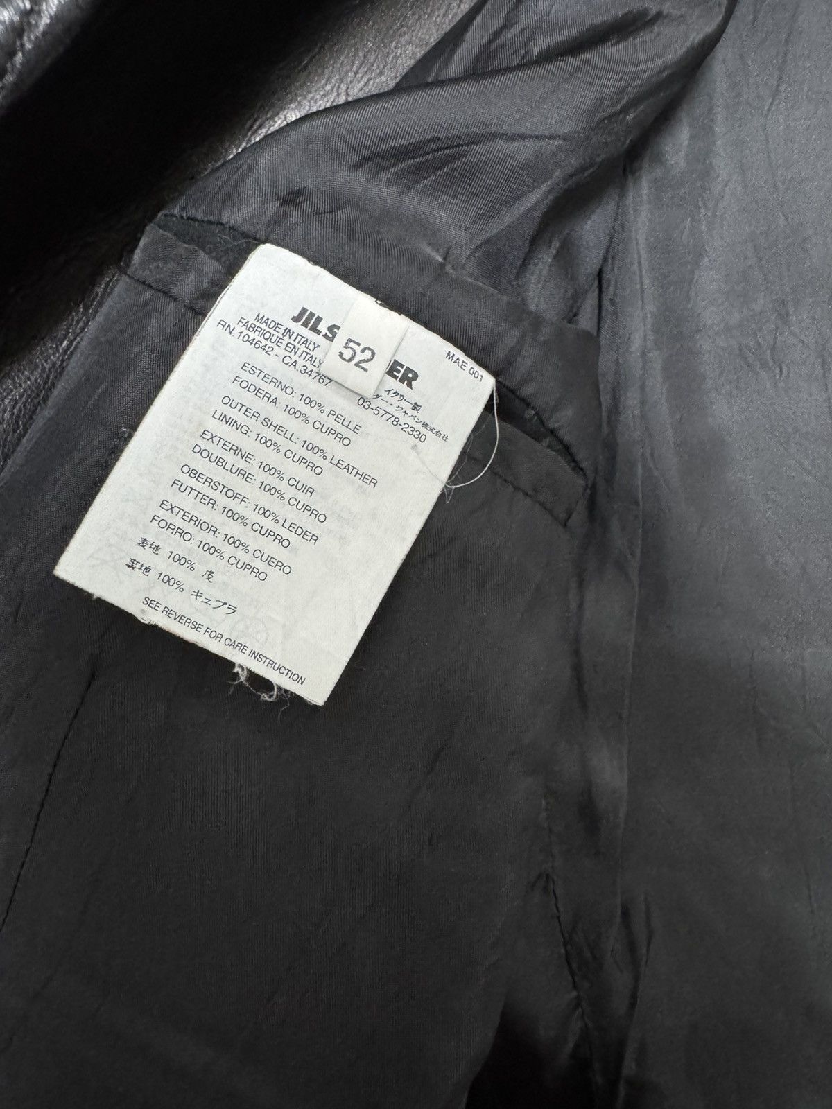 Jil Sander Jil Sander Leather Blazer (Raf Simons Era) Size US L / EU 52-54 / 3 - 10 Thumbnail