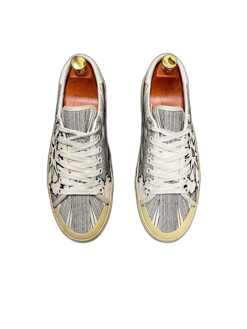Saint Laurent Paris Saint Laurent Low-Top Sneakers with Embroidery Size US 8.5 / EU 41-42 - 1 Thumbnail