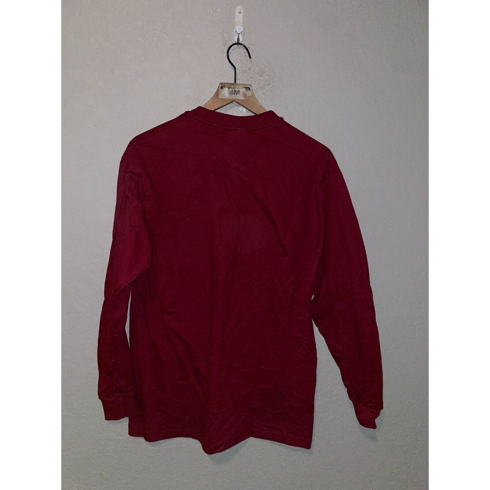 Hanes 90s Vintage Big Sky Country Mariposa Red Long Sleeve Shirt Size US M / EU 48-50 / 2 - 8 Thumbnail