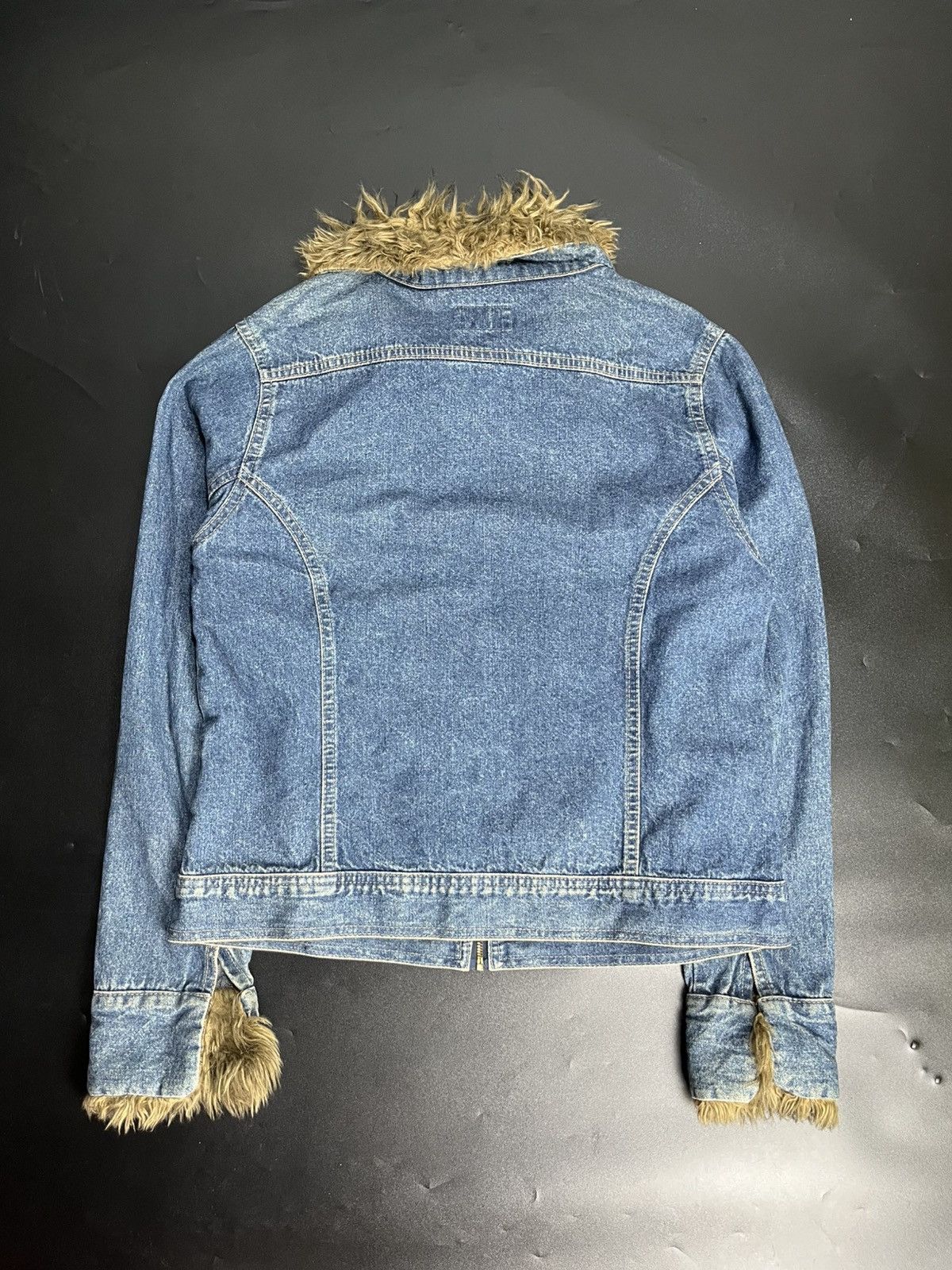 If Six Was Nine × Japanese Brand × Le Grande Bleu (L.G.B.) Japanese Fur Denim jacket gimmic zip Size US M / EU 48-50 / 2 - 3 Thumbnail