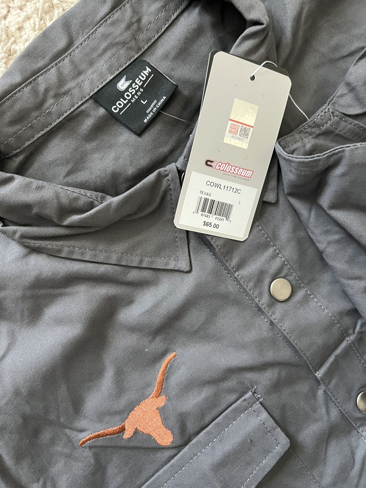 Colosseum Athletics Texas Longhorns Colosseum Slate Canvas Overshirt Long Sleeve Size US L / EU 52-54 / 3 - 2 Thumbnail